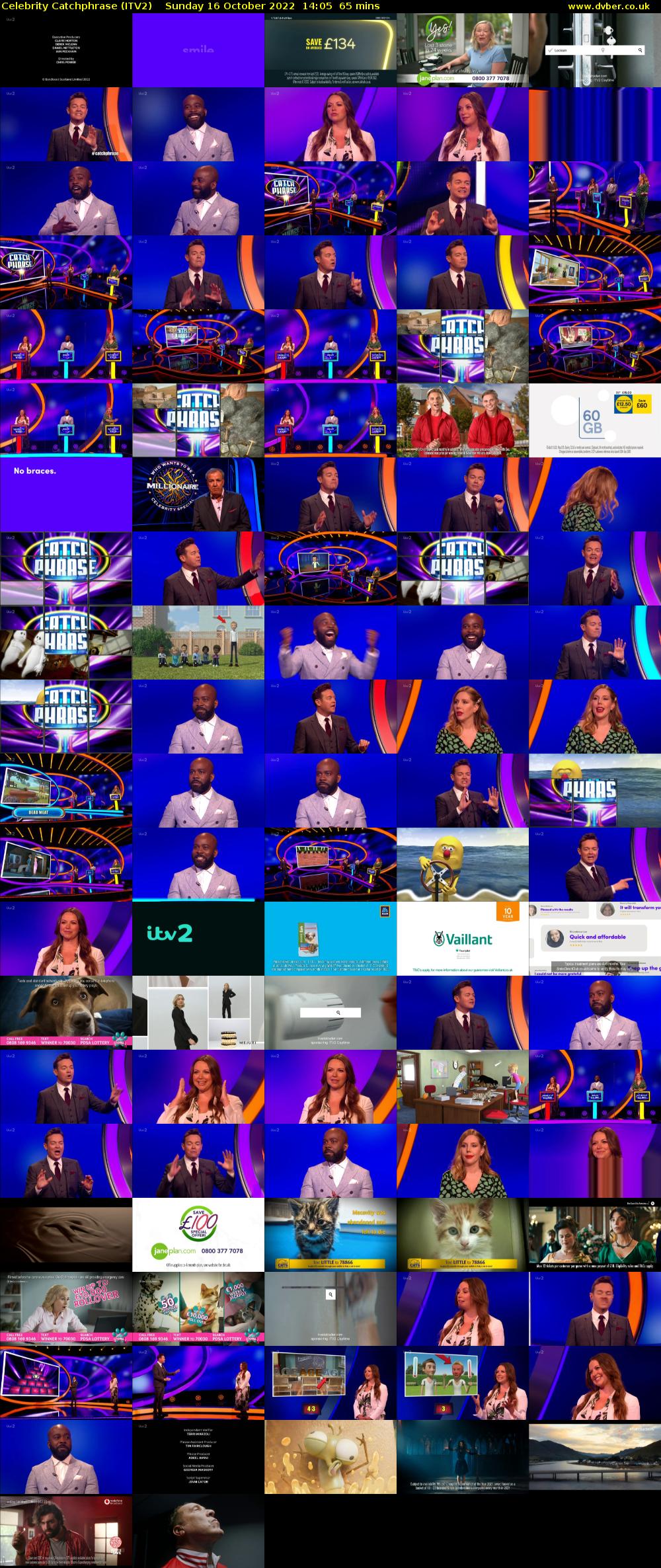 Celebrity Catchphrase (ITV2) Sunday 16 October 2022 14:05 - 15:10