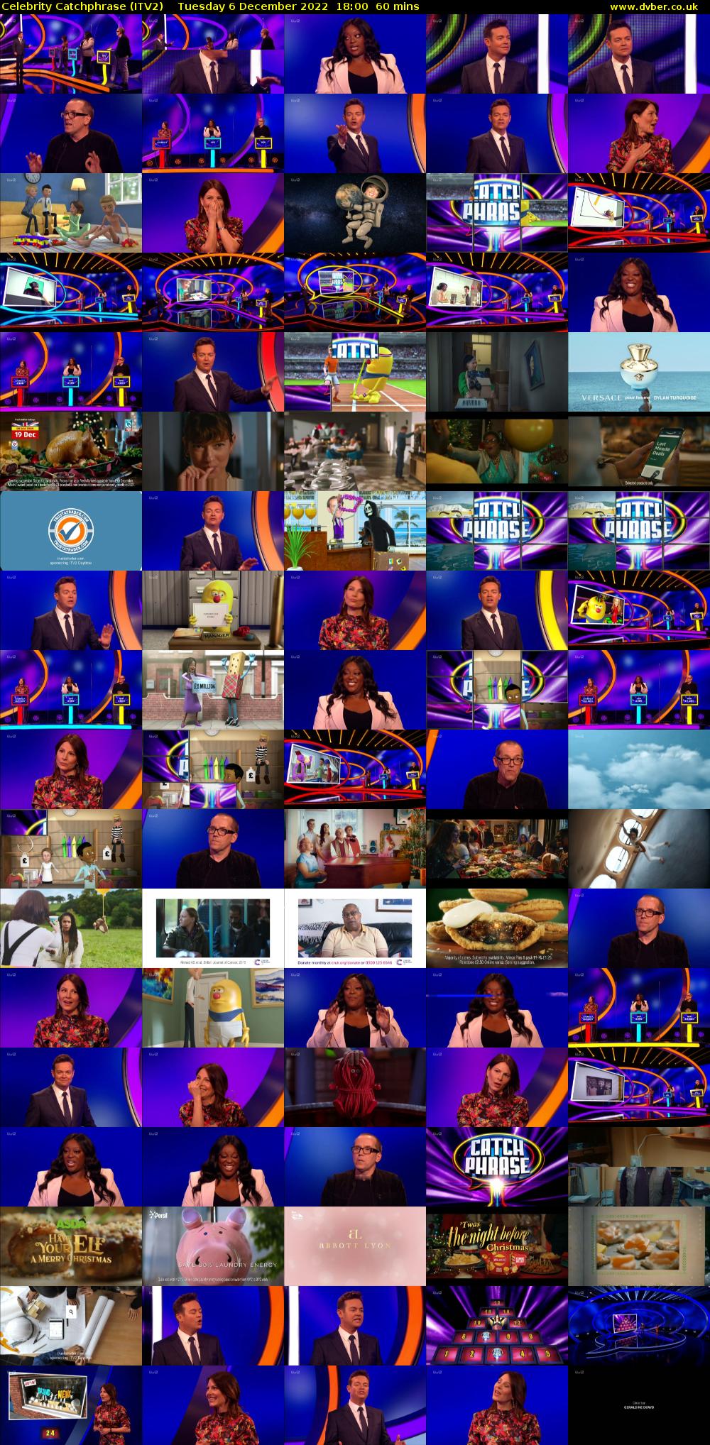 Celebrity Catchphrase (ITV2) Tuesday 6 December 2022 18:00 - 19:00