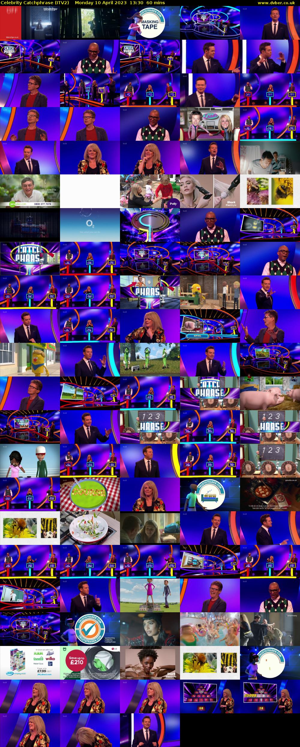Celebrity Catchphrase (ITV2) Monday 10 April 2023 13:30 - 14:30