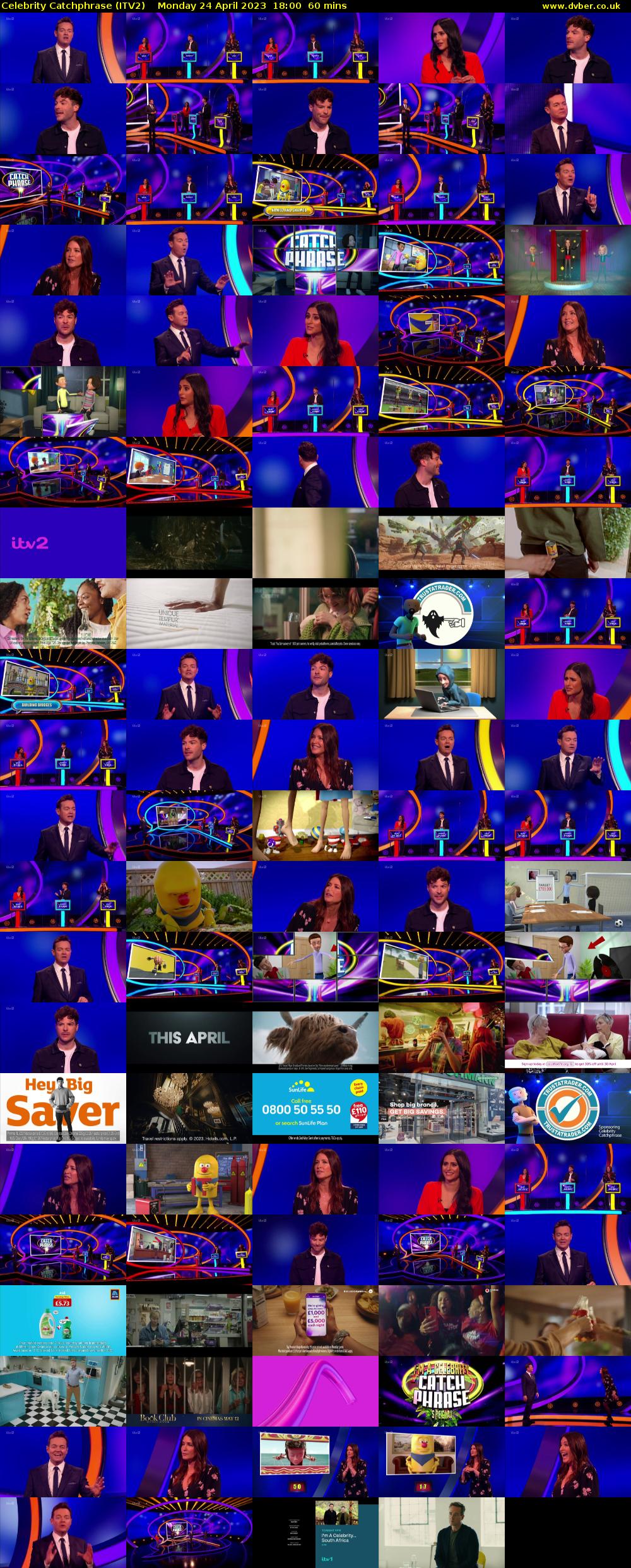 Celebrity Catchphrase (ITV2) Monday 24 April 2023 18:00 - 19:00