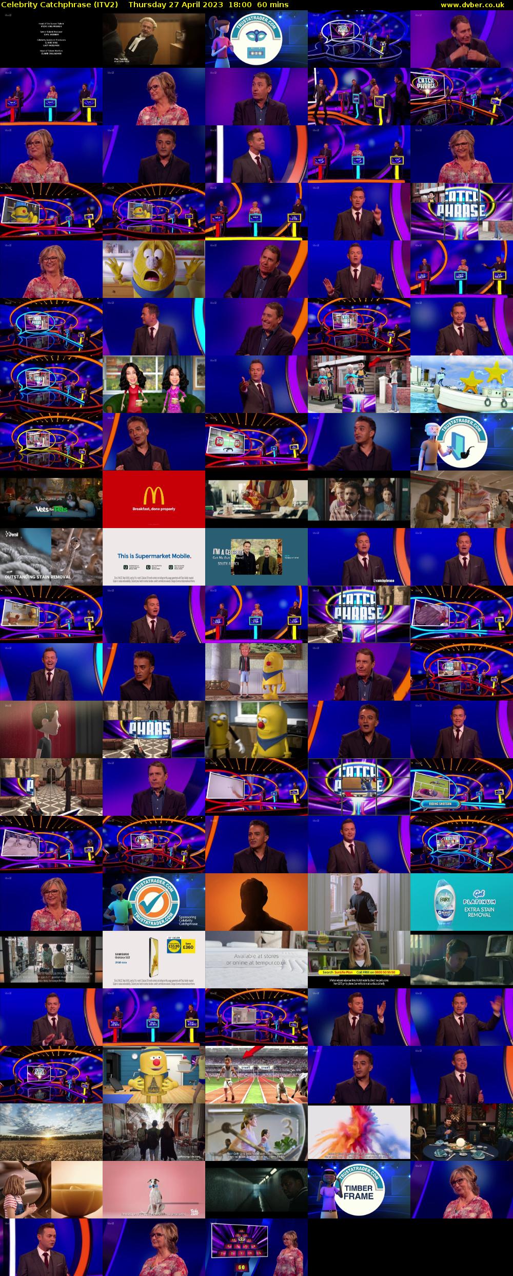 Celebrity Catchphrase (ITV2) Thursday 27 April 2023 18:00 - 19:00