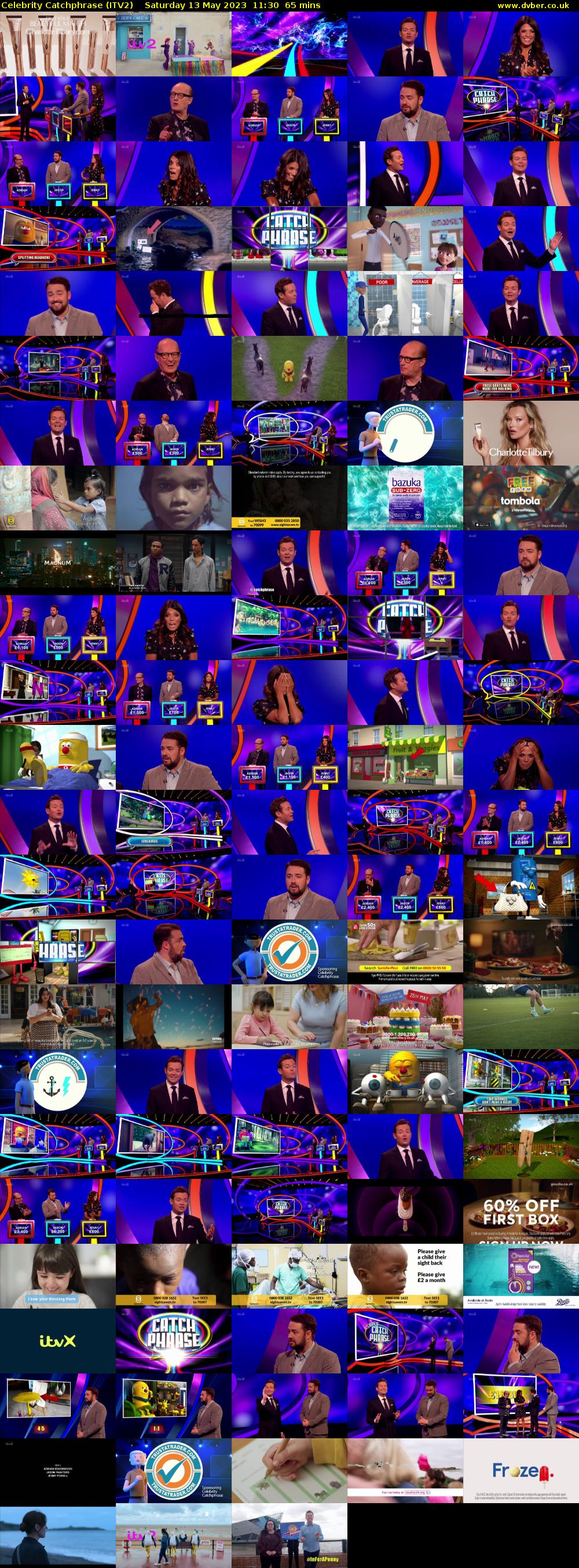 Celebrity Catchphrase (ITV2) Saturday 13 May 2023 11:30 - 12:35