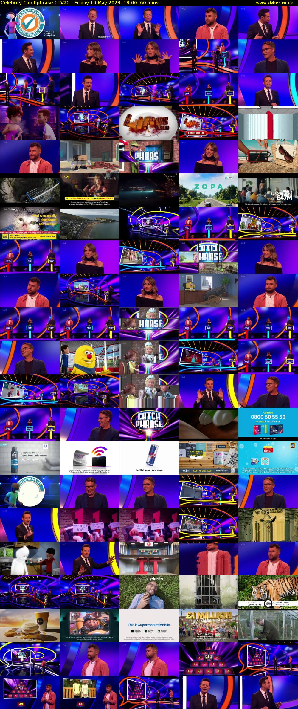 Celebrity Catchphrase (ITV2) Friday 19 May 2023 18:00 - 19:00