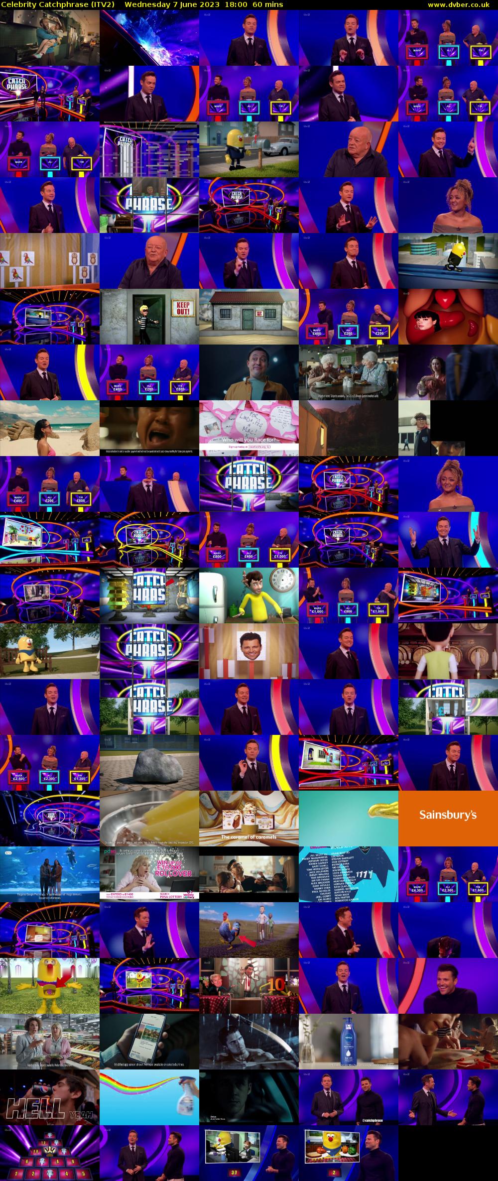 Celebrity Catchphrase (ITV2) Wednesday 7 June 2023 18:00 - 19:00