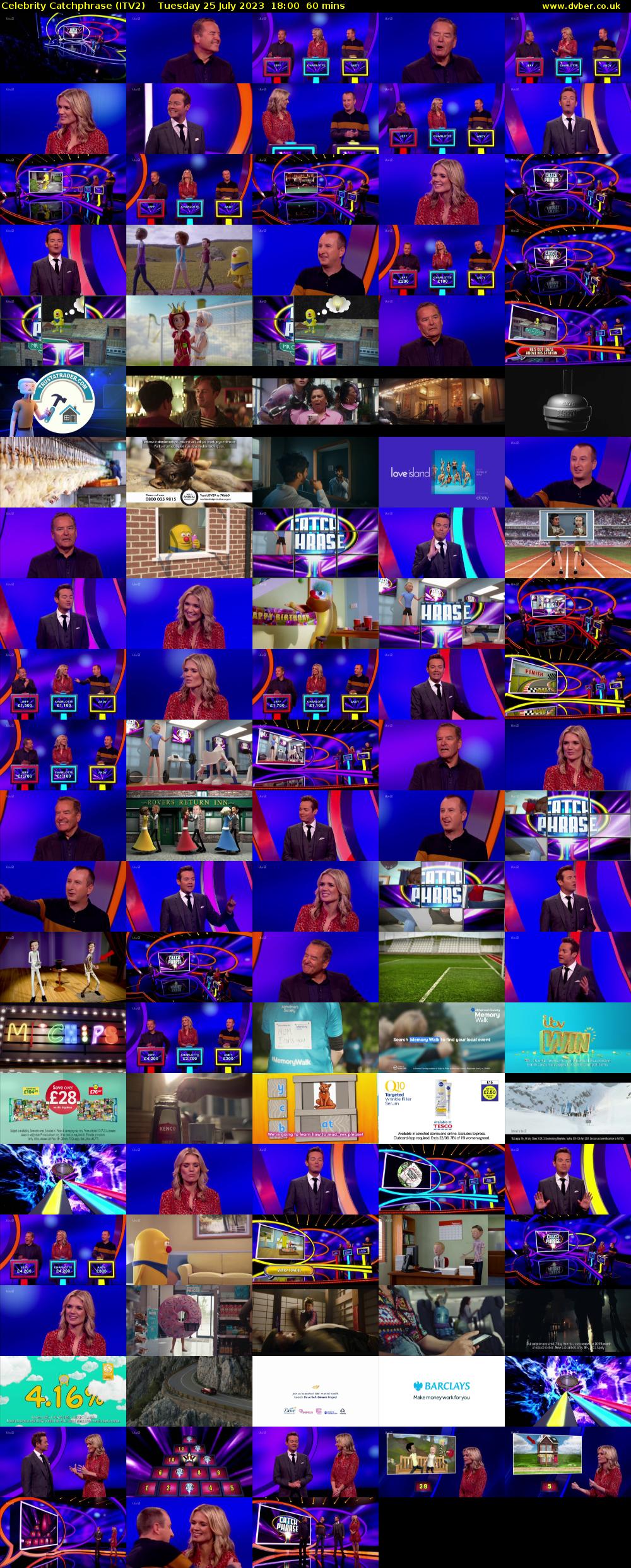 Celebrity Catchphrase (ITV2) Tuesday 25 July 2023 18:00 - 19:00