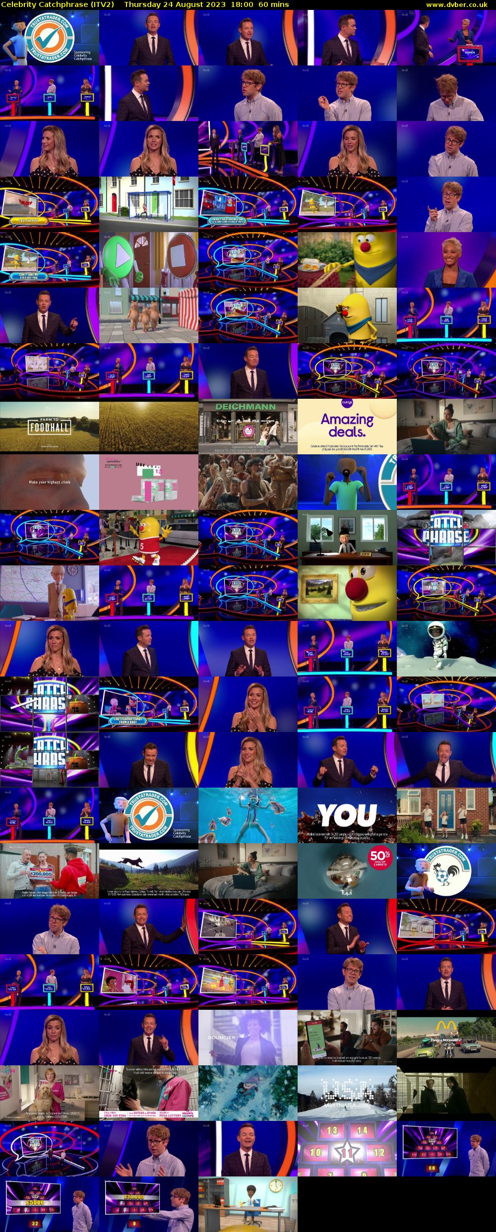 Celebrity Catchphrase (ITV2) Thursday 24 August 2023 18:00 - 19:00