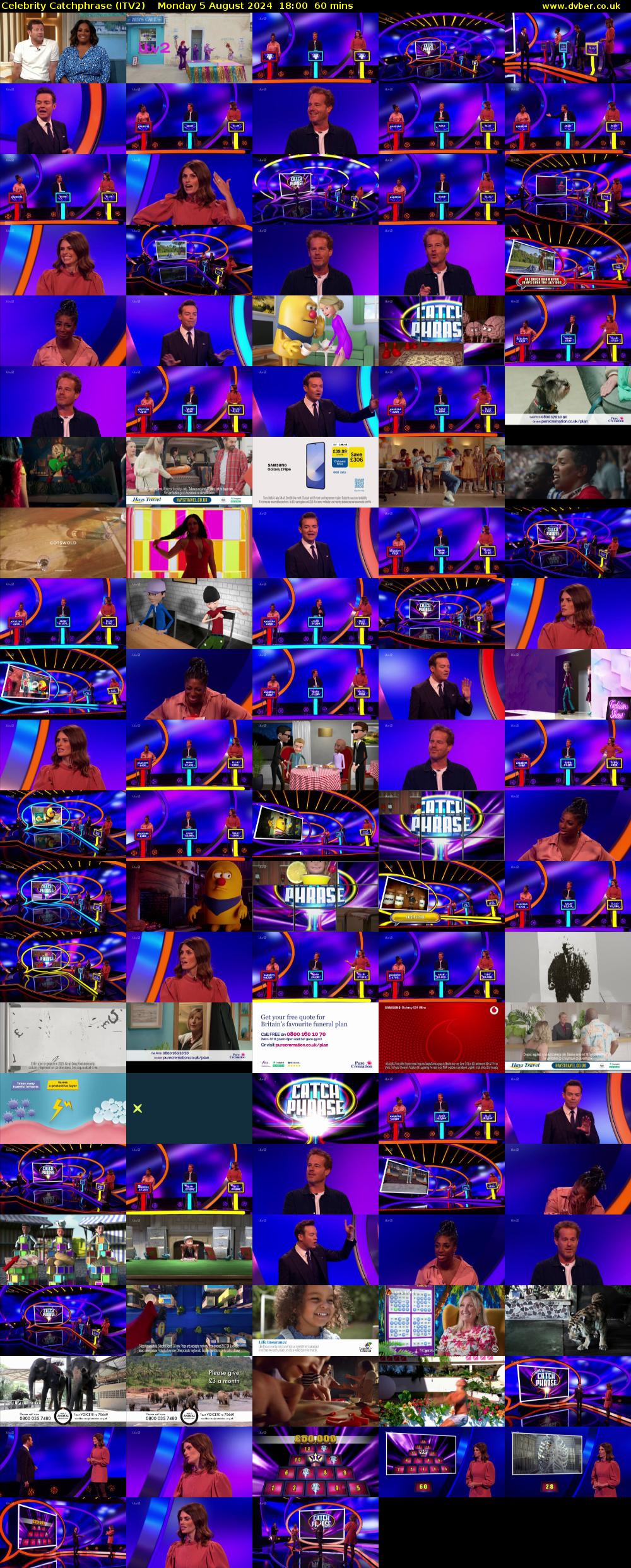 Celebrity Catchphrase (ITV2) Monday 5 August 2024 18:00 - 19:00