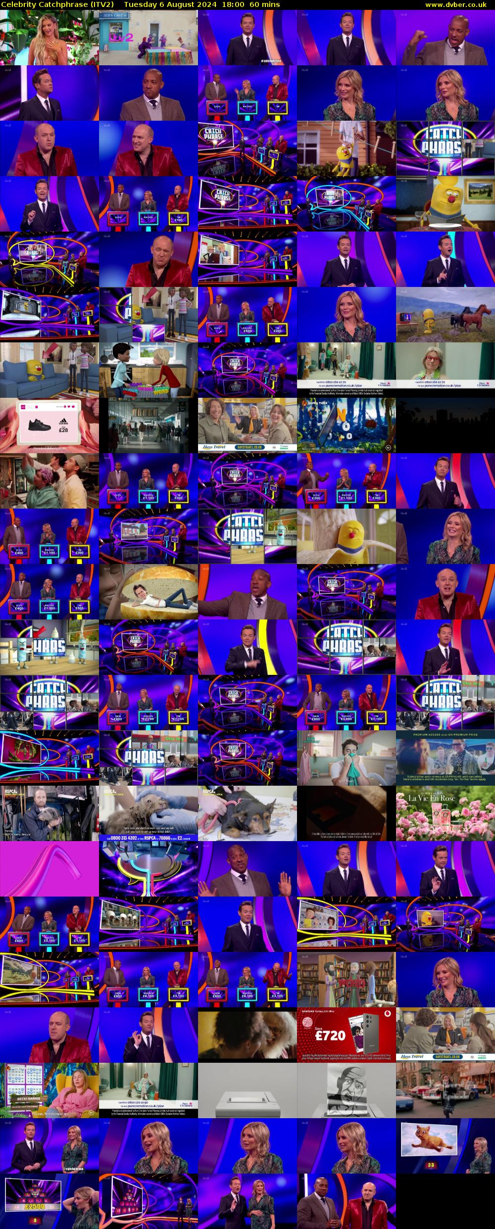 Celebrity Catchphrase (ITV2) Tuesday 6 August 2024 18:00 - 19:00