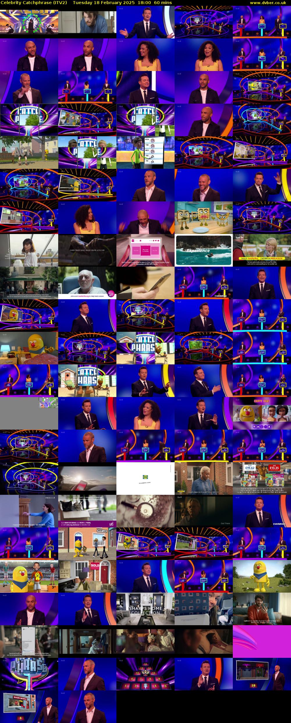Celebrity Catchphrase (ITV2) Tuesday 18 February 2025 18:00 - 19:00