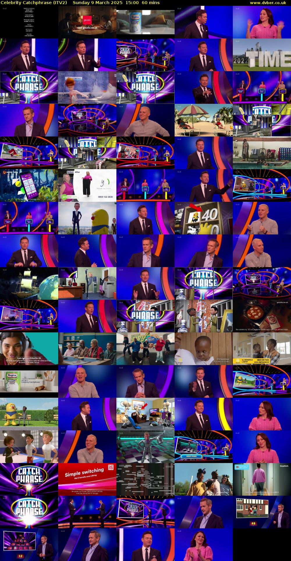Celebrity Catchphrase (ITV2) Sunday 9 March 2025 15:00 - 16:00