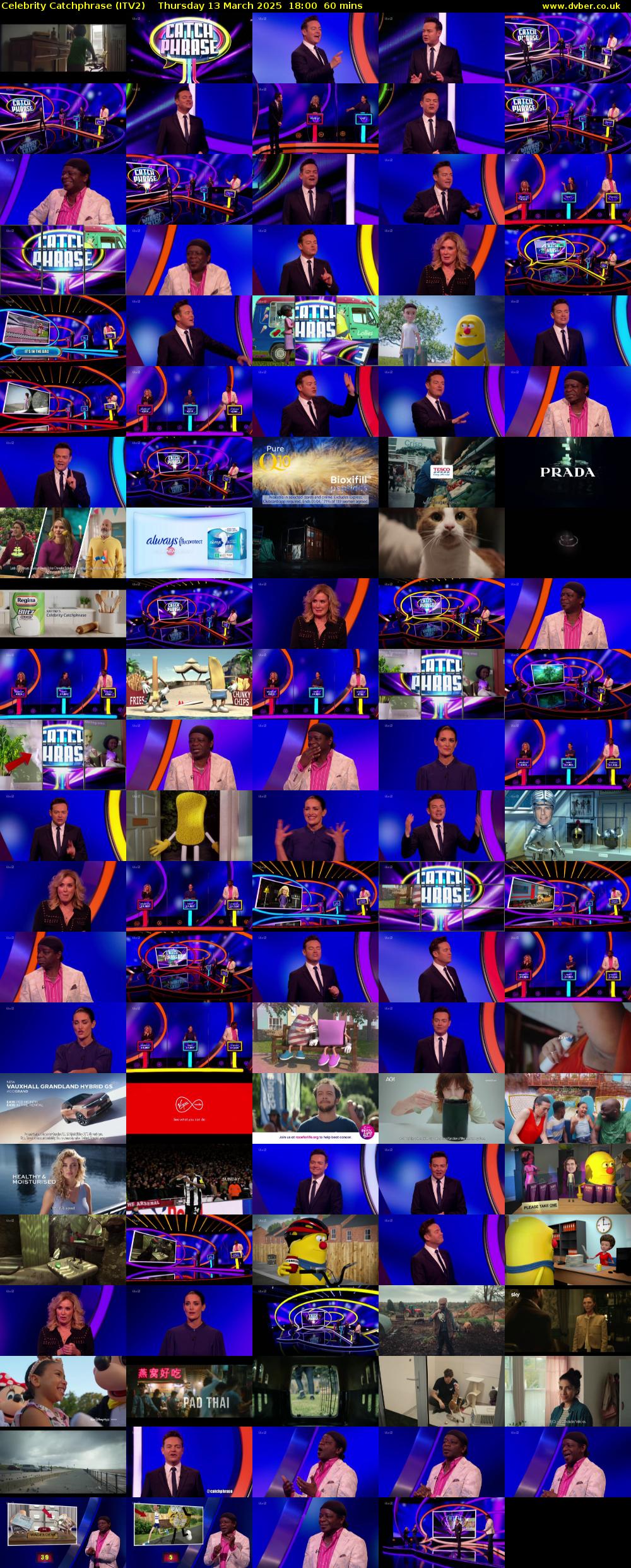 Celebrity Catchphrase (ITV2) Thursday 13 March 2025 18:00 - 19:00