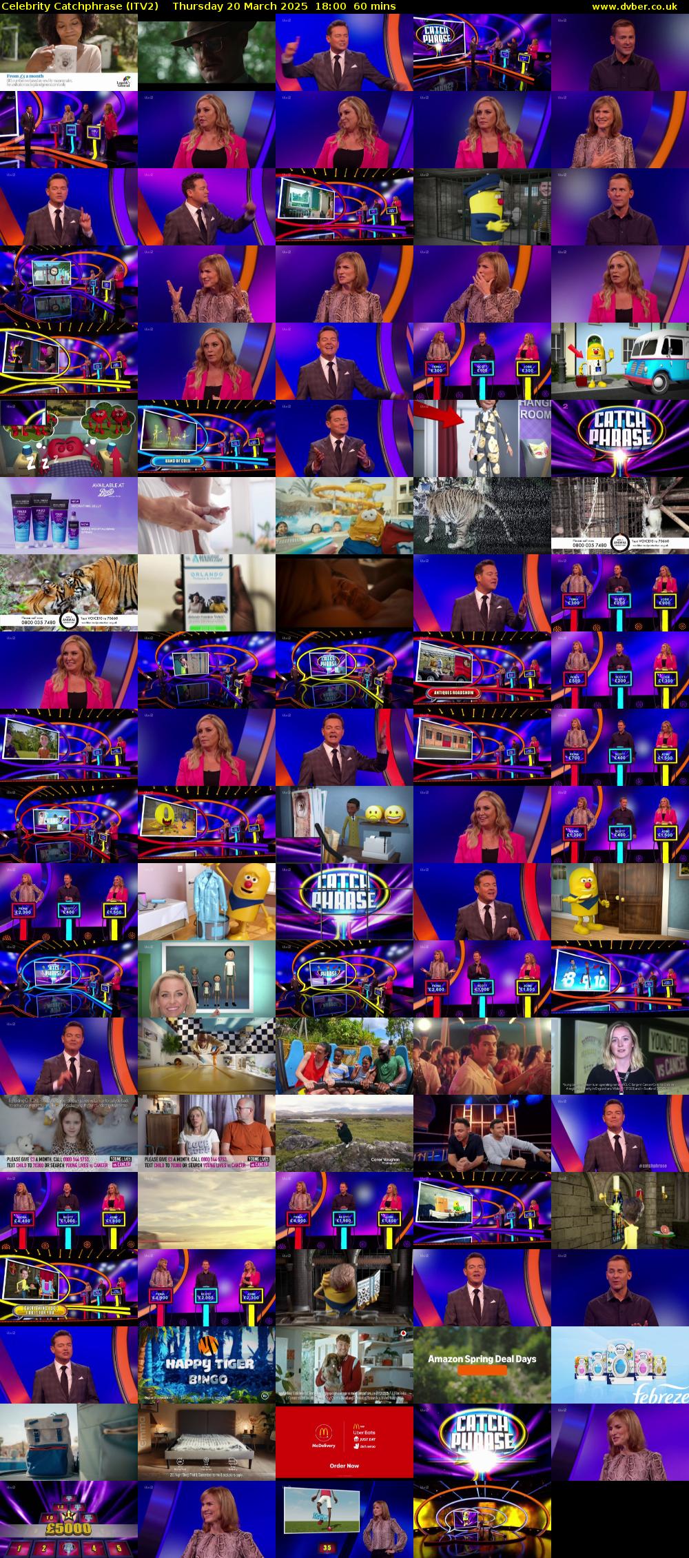 Celebrity Catchphrase (ITV2) Thursday 20 March 2025 18:00 - 19:00