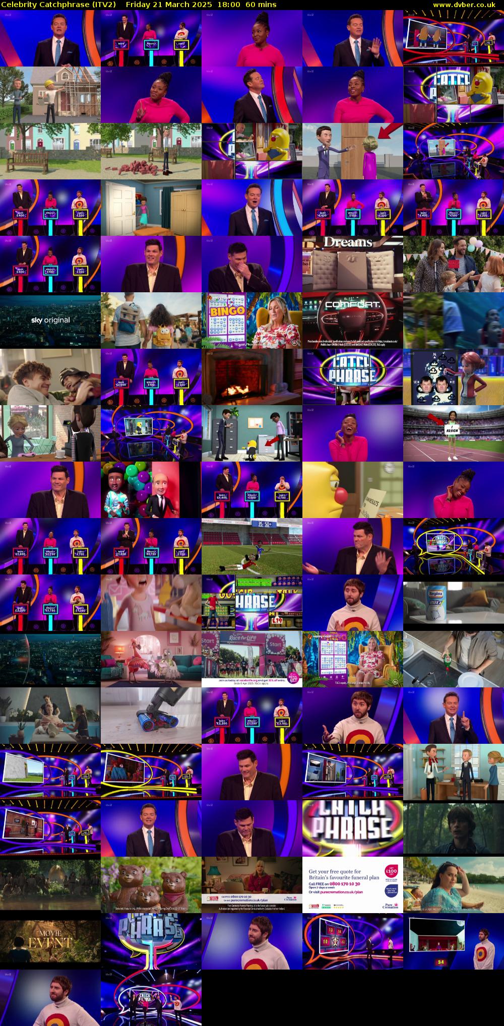 Celebrity Catchphrase (ITV2) Friday 21 March 2025 18:00 - 19:00