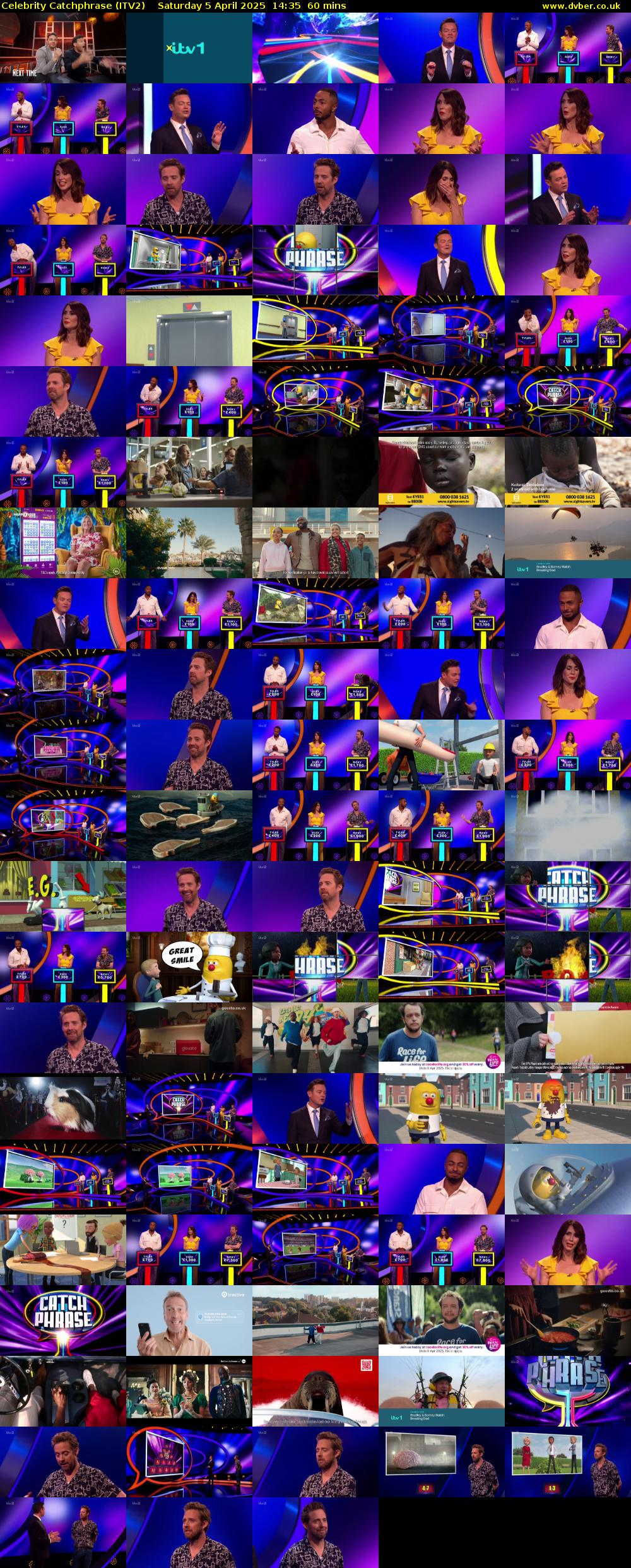 Celebrity Catchphrase (ITV2) Saturday 5 April 2025 14:35 - 15:35