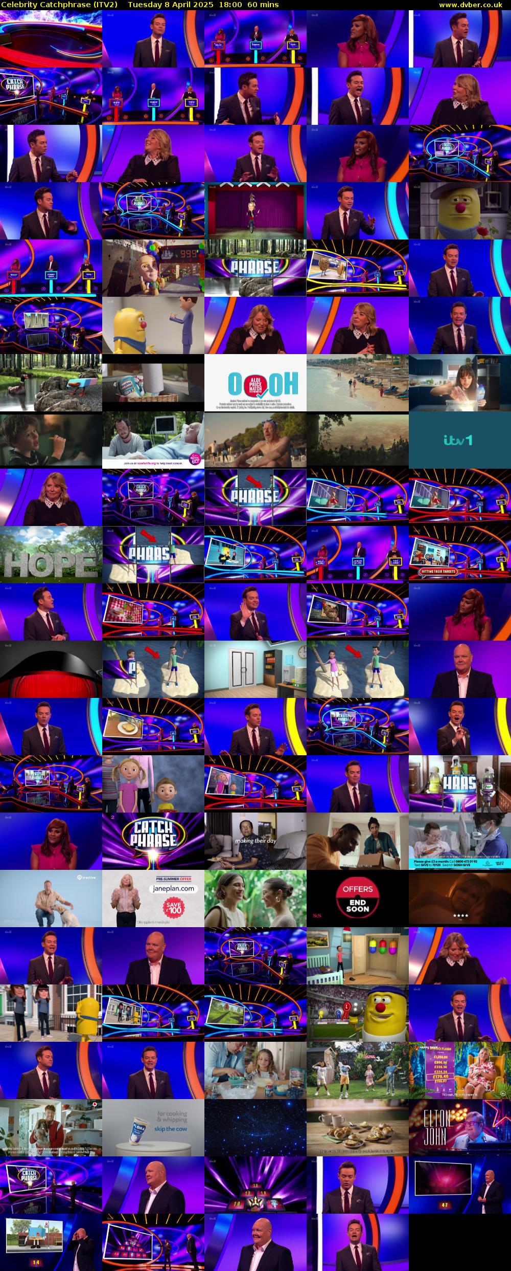 Celebrity Catchphrase (ITV2) Tuesday 8 April 2025 18:00 - 19:00