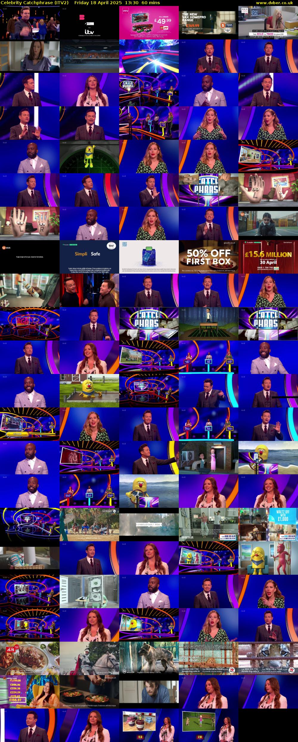 Celebrity Catchphrase (ITV2) Friday 18 April 2025 13:30 - 14:30