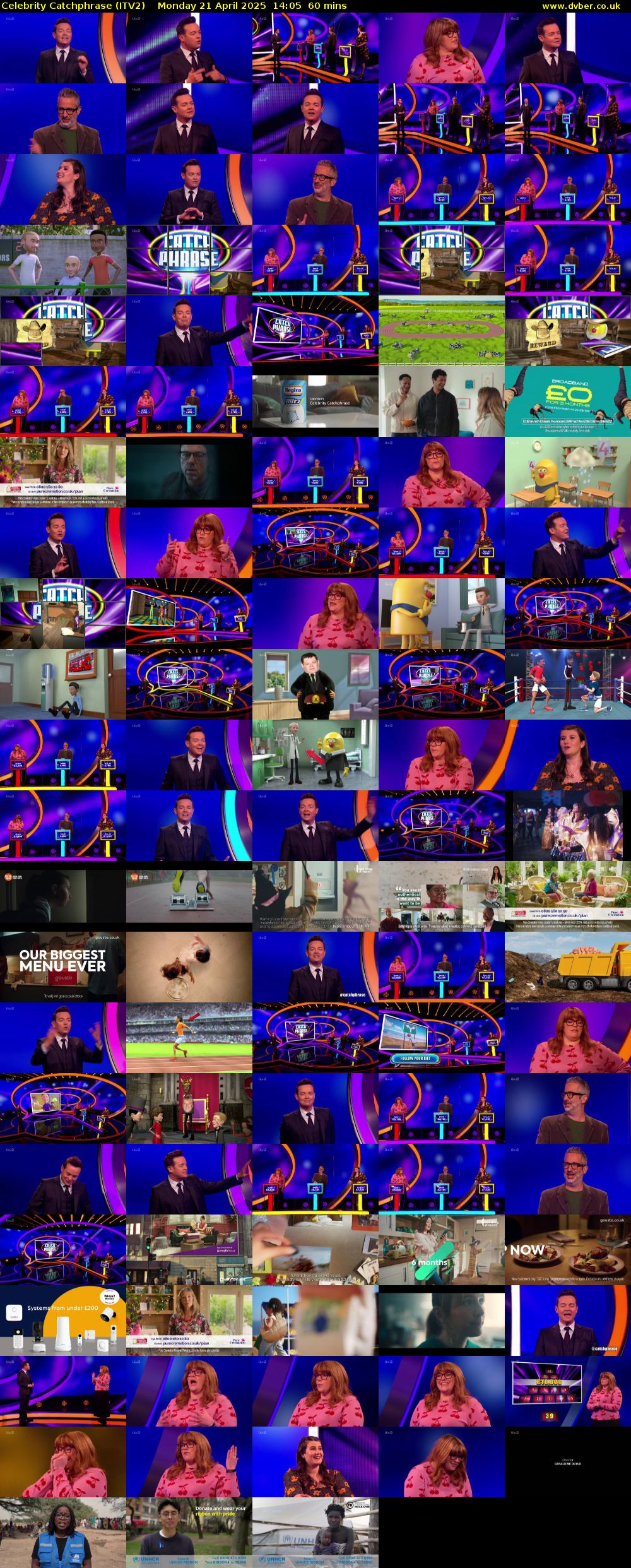 Celebrity Catchphrase (ITV2) Monday 21 April 2025 14:05 - 15:05