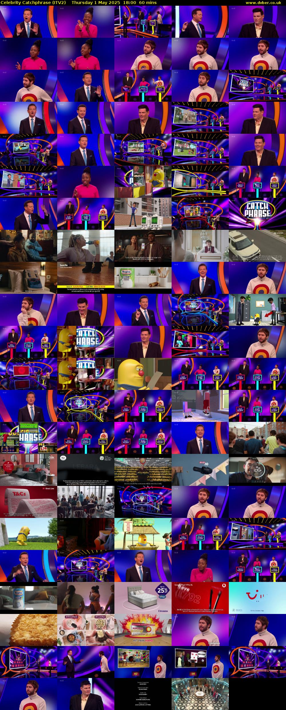 Celebrity Catchphrase (ITV2) Thursday 1 May 2025 18:00 - 19:00