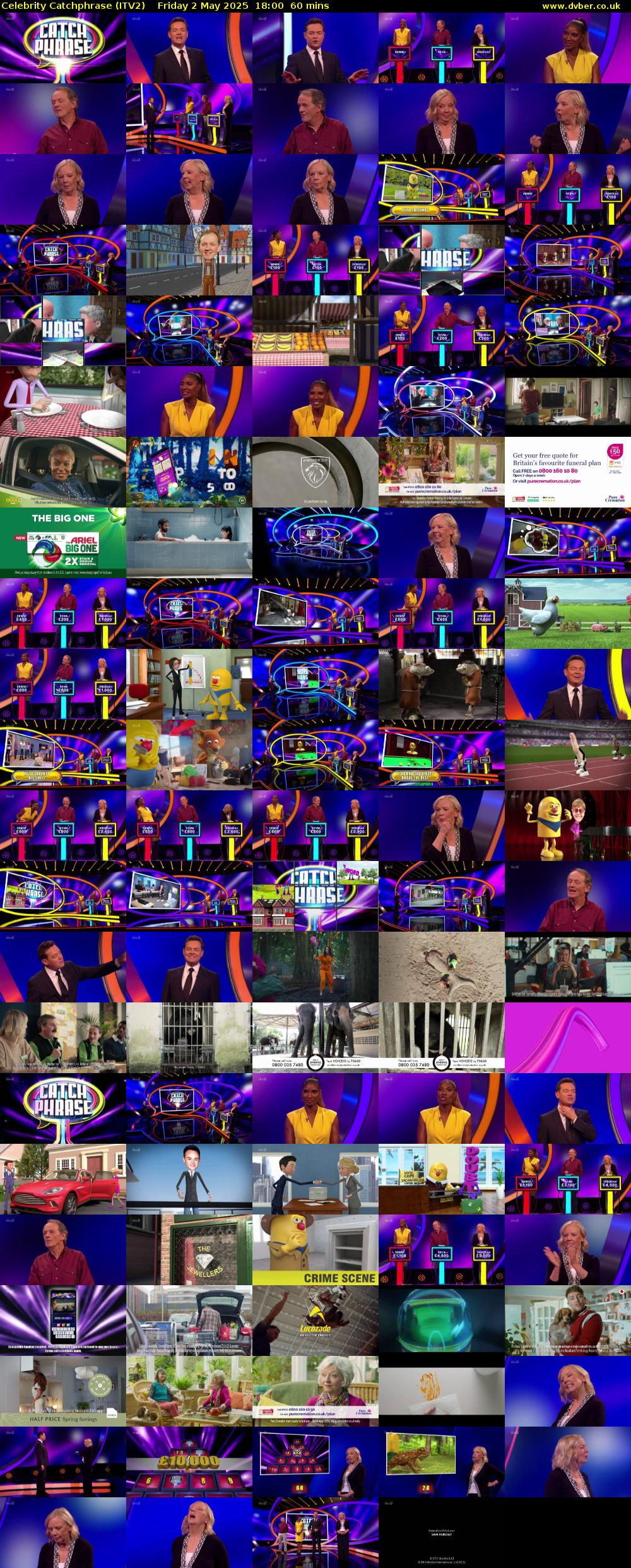 Celebrity Catchphrase (ITV2) Friday 2 May 2025 18:00 - 19:00