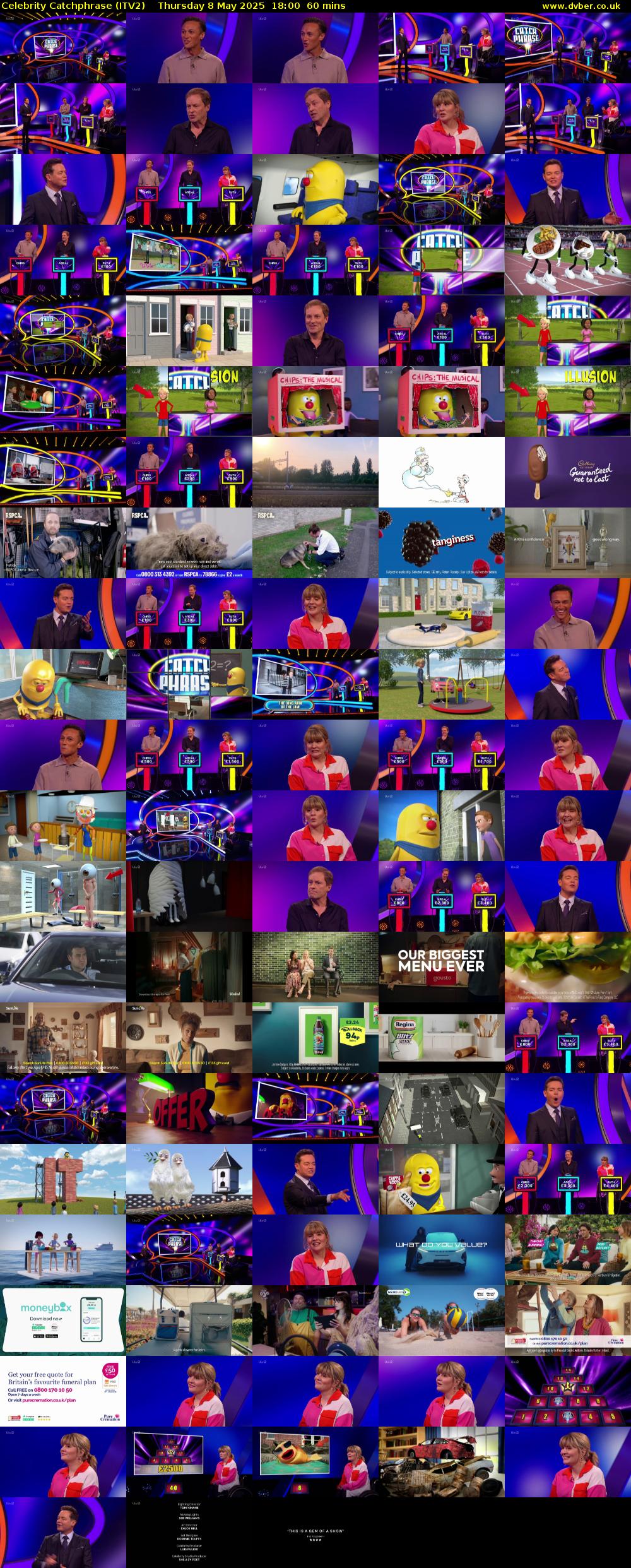 Celebrity Catchphrase (ITV2) Thursday 8 May 2025 18:00 - 19:00