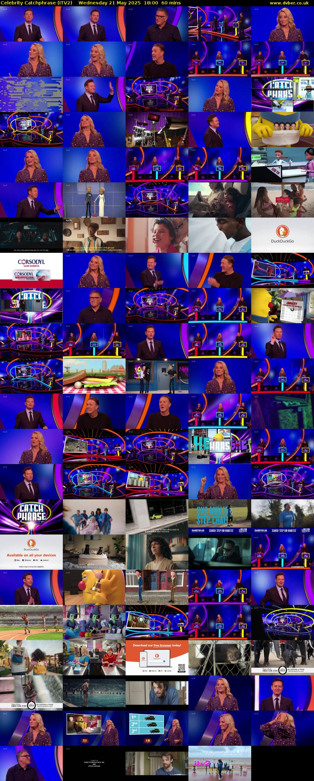 Celebrity Catchphrase (ITV2) Wednesday 21 May 2025 18:00 - 19:00