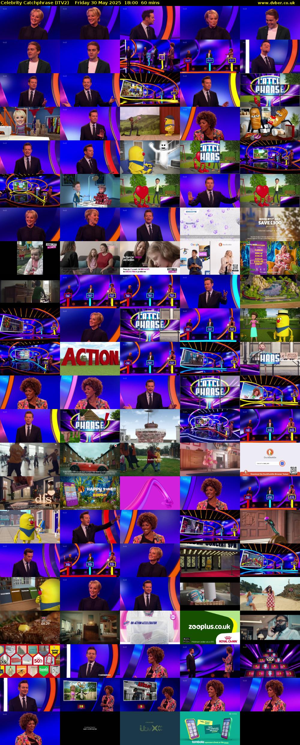 Celebrity Catchphrase (ITV2) Friday 30 May 2025 18:00 - 19:00