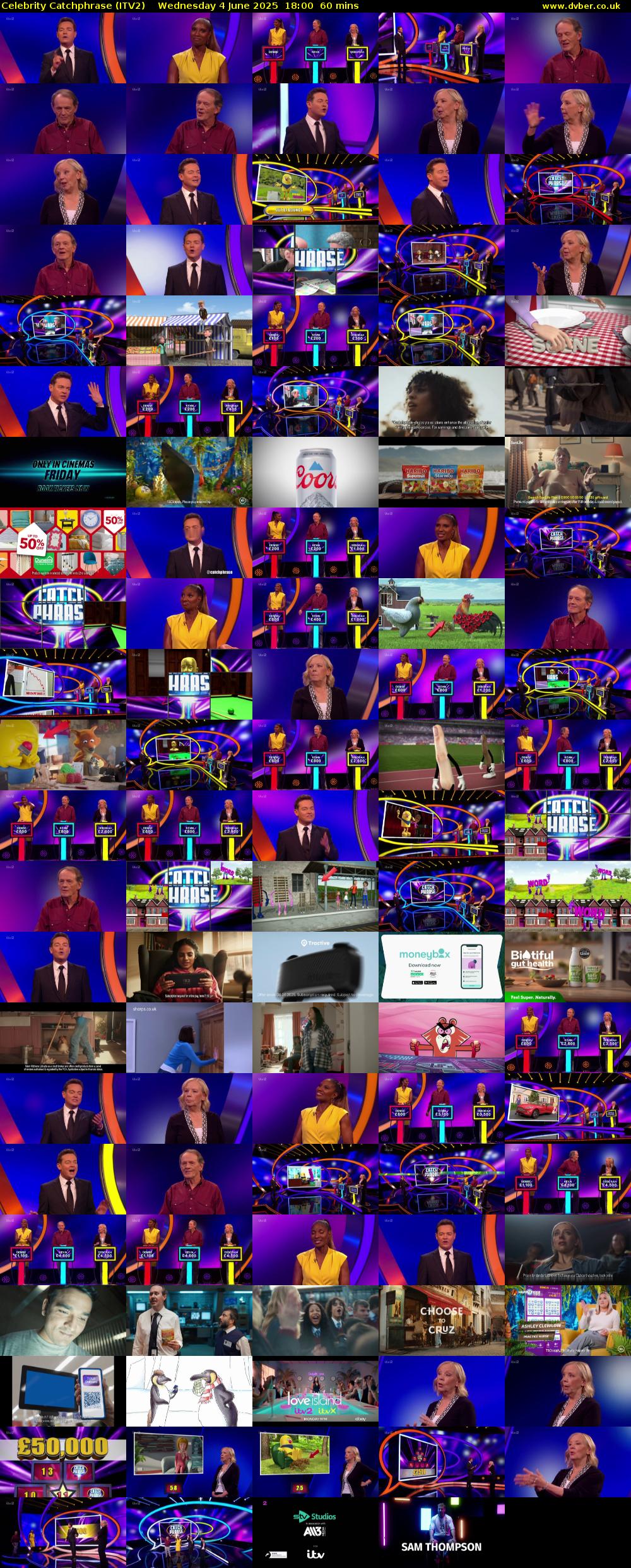 Celebrity Catchphrase (ITV2) Wednesday 4 June 2025 18:00 - 19:00