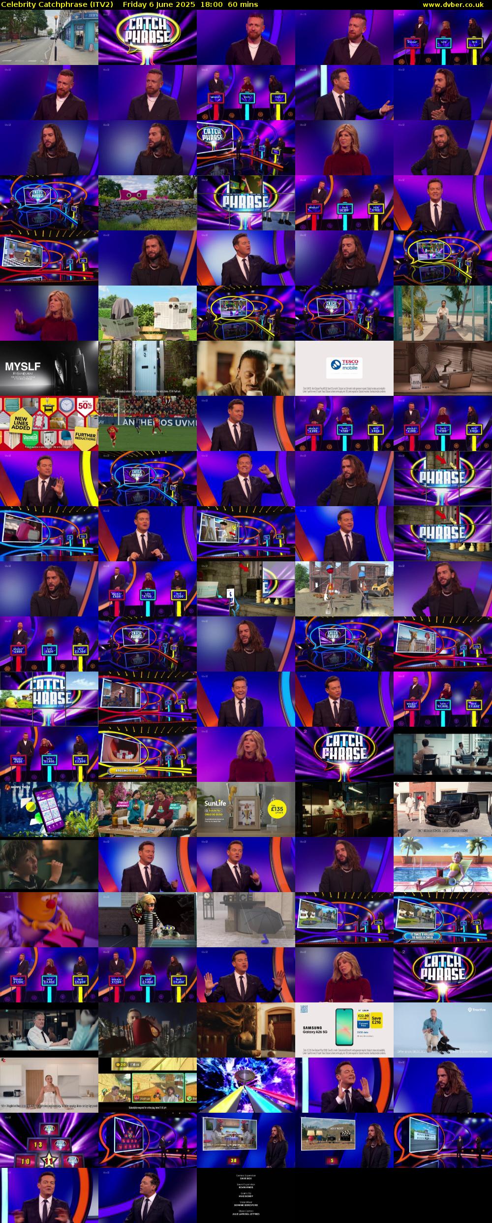 Celebrity Catchphrase (ITV2) Friday 6 June 2025 18:00 - 19:00