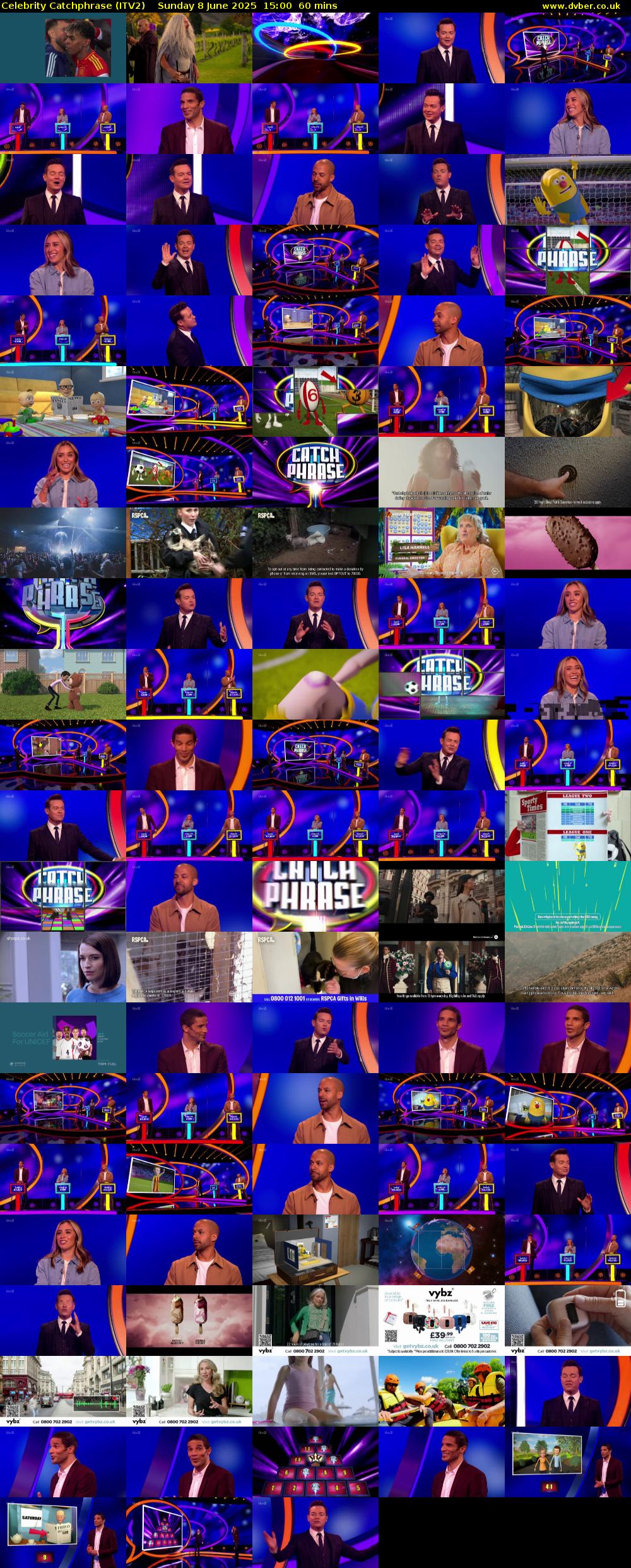 Celebrity Catchphrase (ITV2) Sunday 8 June 2025 15:00 - 16:00