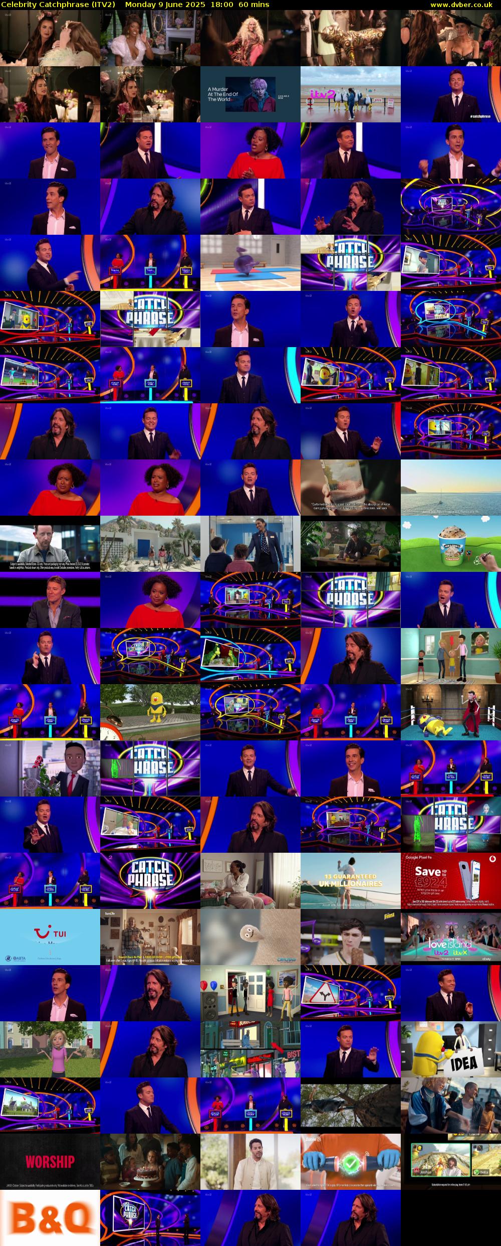 Celebrity Catchphrase (ITV2) Monday 9 June 2025 18:00 - 19:00