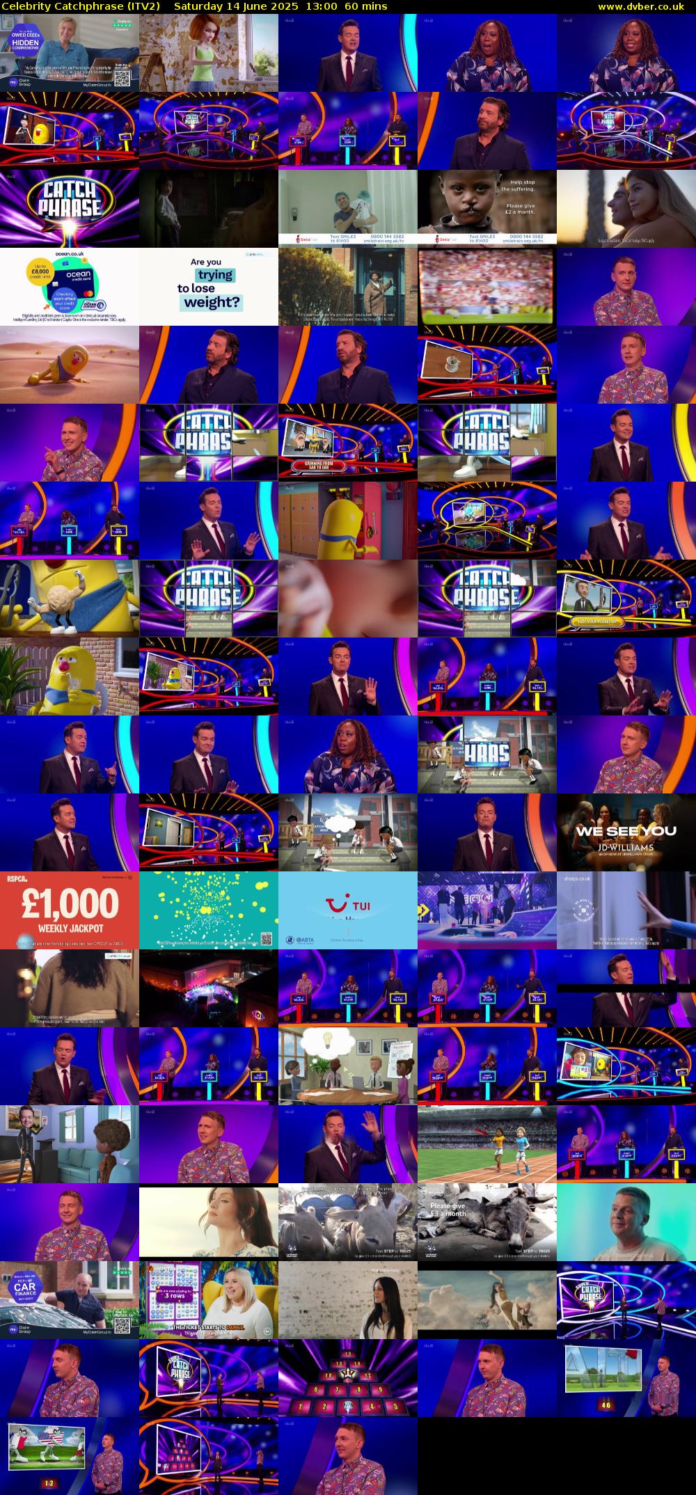 Celebrity Catchphrase (ITV2) Saturday 14 June 2025 13:00 - 14:00