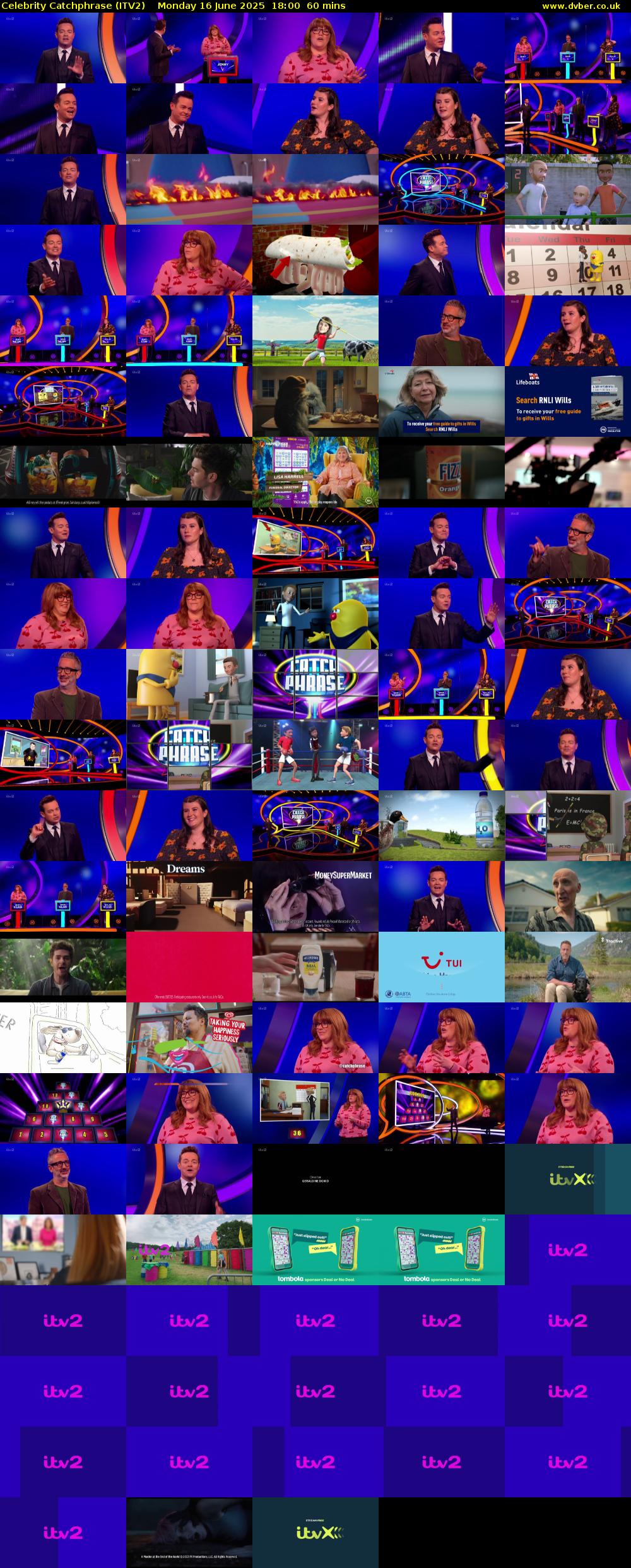 Celebrity Catchphrase (ITV2) Monday 16 June 2025 18:00 - 19:00