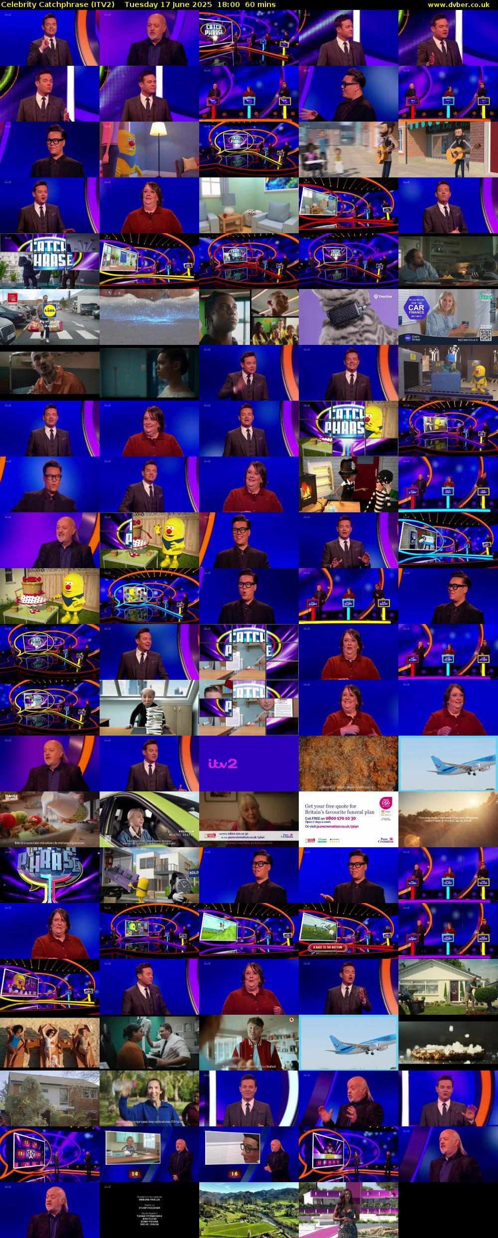 Celebrity Catchphrase (ITV2) Tuesday 17 June 2025 18:00 - 19:00