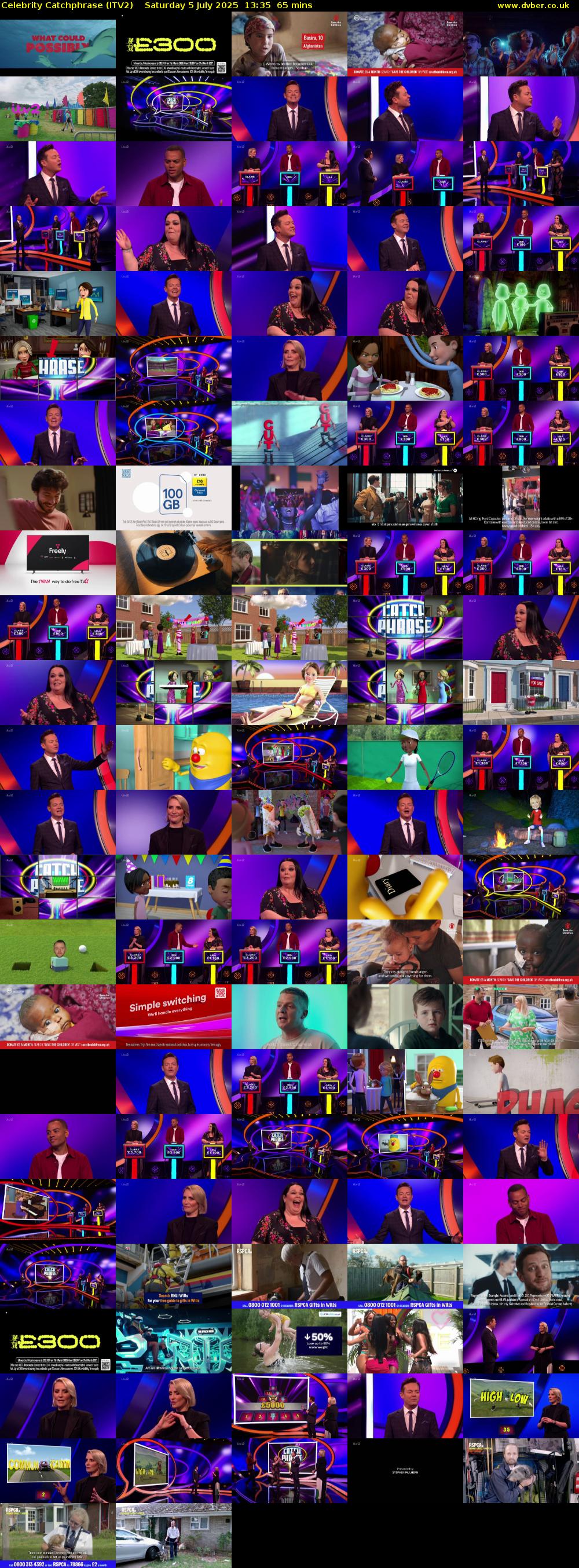 Celebrity Catchphrase (ITV2) Saturday 5 July 2025 13:35 - 14:40