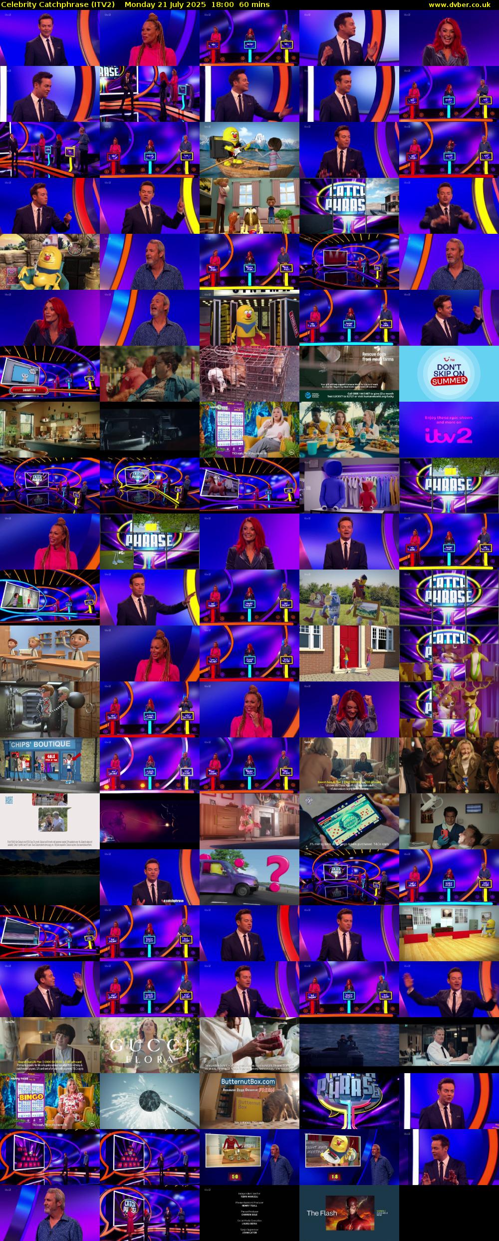 Celebrity Catchphrase (ITV2) Monday 21 July 2025 18:00 - 19:00