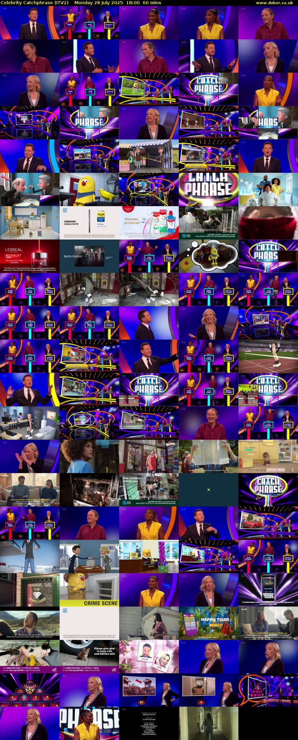 Celebrity Catchphrase (ITV2) Monday 28 July 2025 18:00 - 19:00
