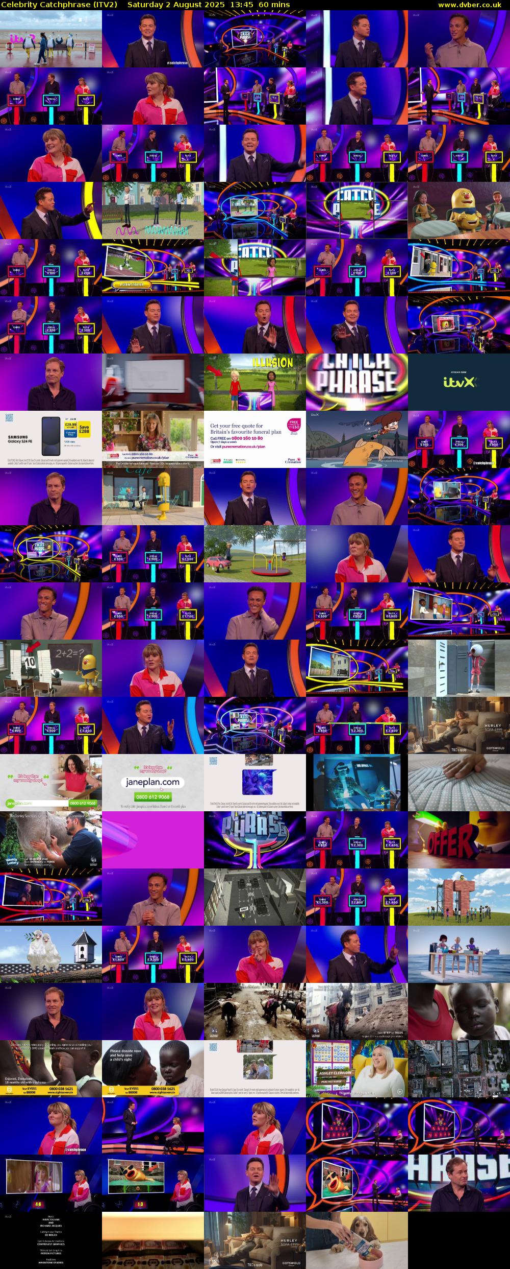 Celebrity Catchphrase (ITV2) Saturday 2 August 2025 13:45 - 14:45