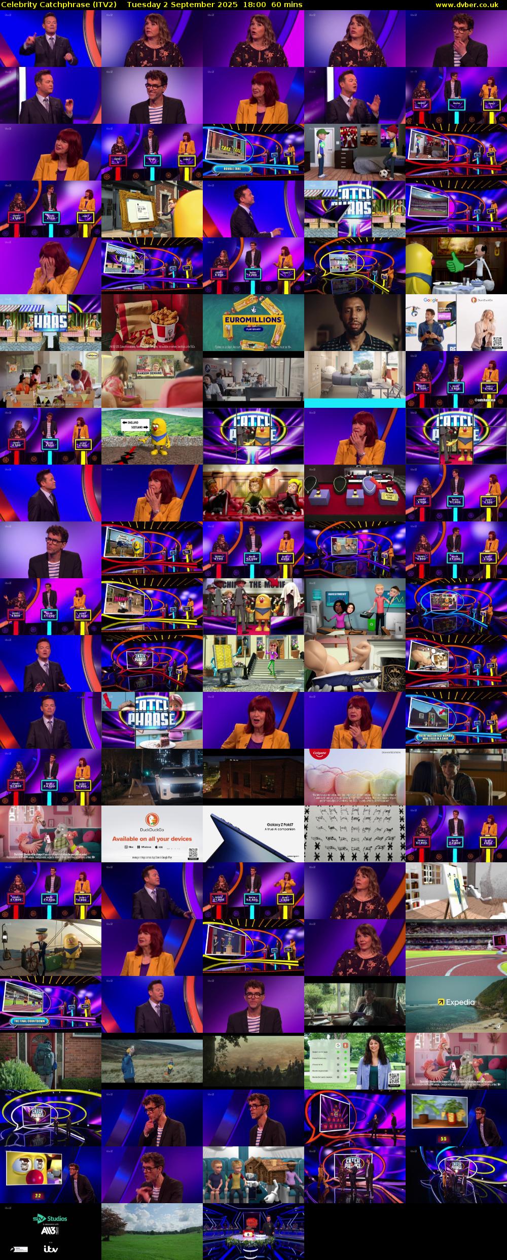 Celebrity Catchphrase (ITV2) Tuesday 2 September 2025 18:00 - 19:00