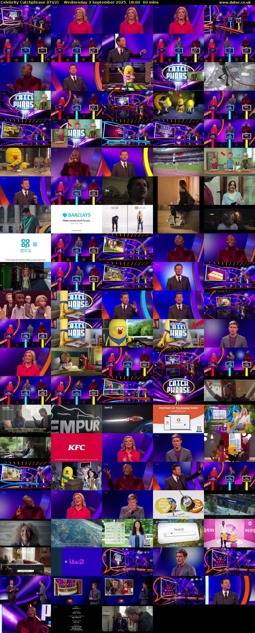 Celebrity Catchphrase (ITV2) Wednesday 3 September 2025 18:00 - 19:00