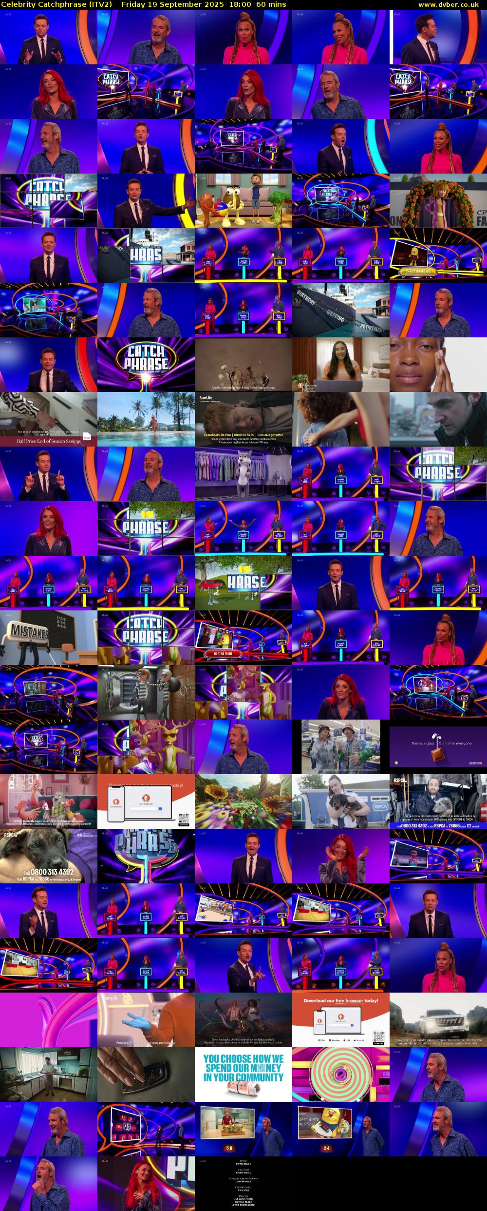 Celebrity Catchphrase (ITV2) Friday 19 September 2025 18:00 - 19:00