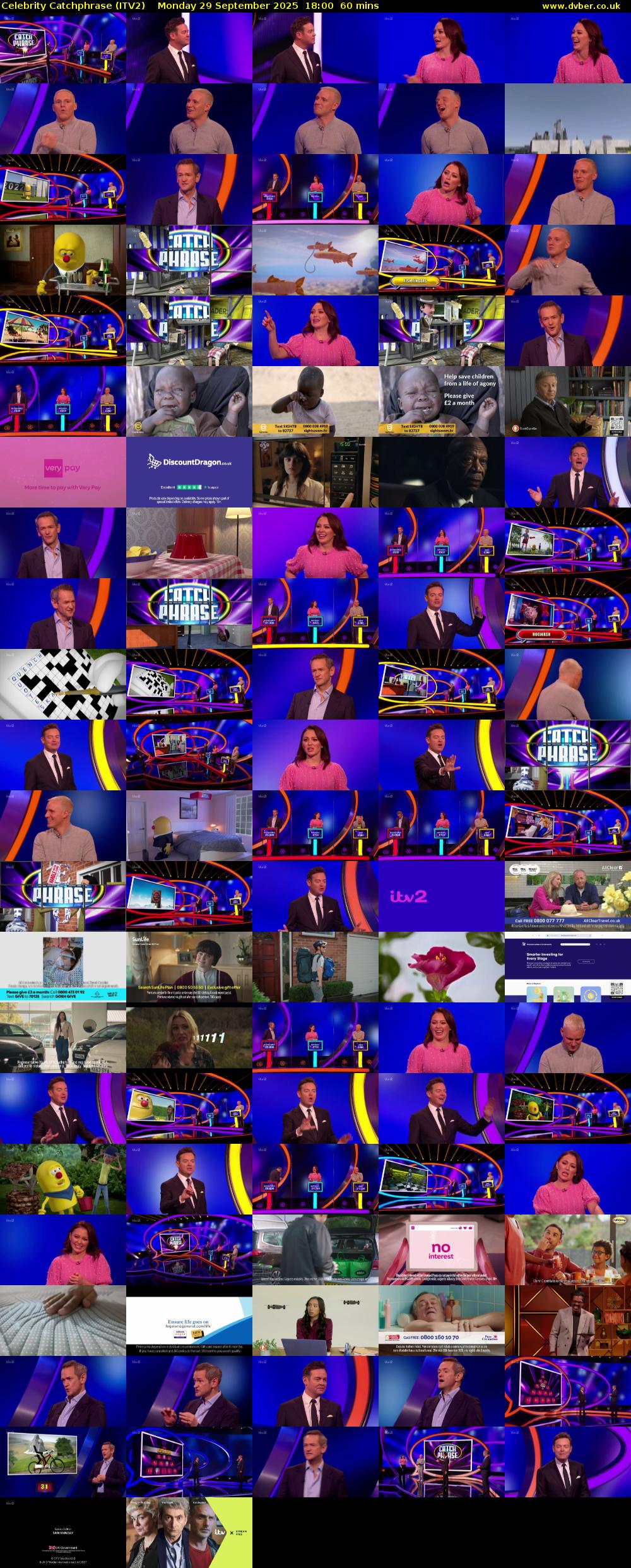 Celebrity Catchphrase (ITV2) Monday 29 September 2025 18:00 - 19:00