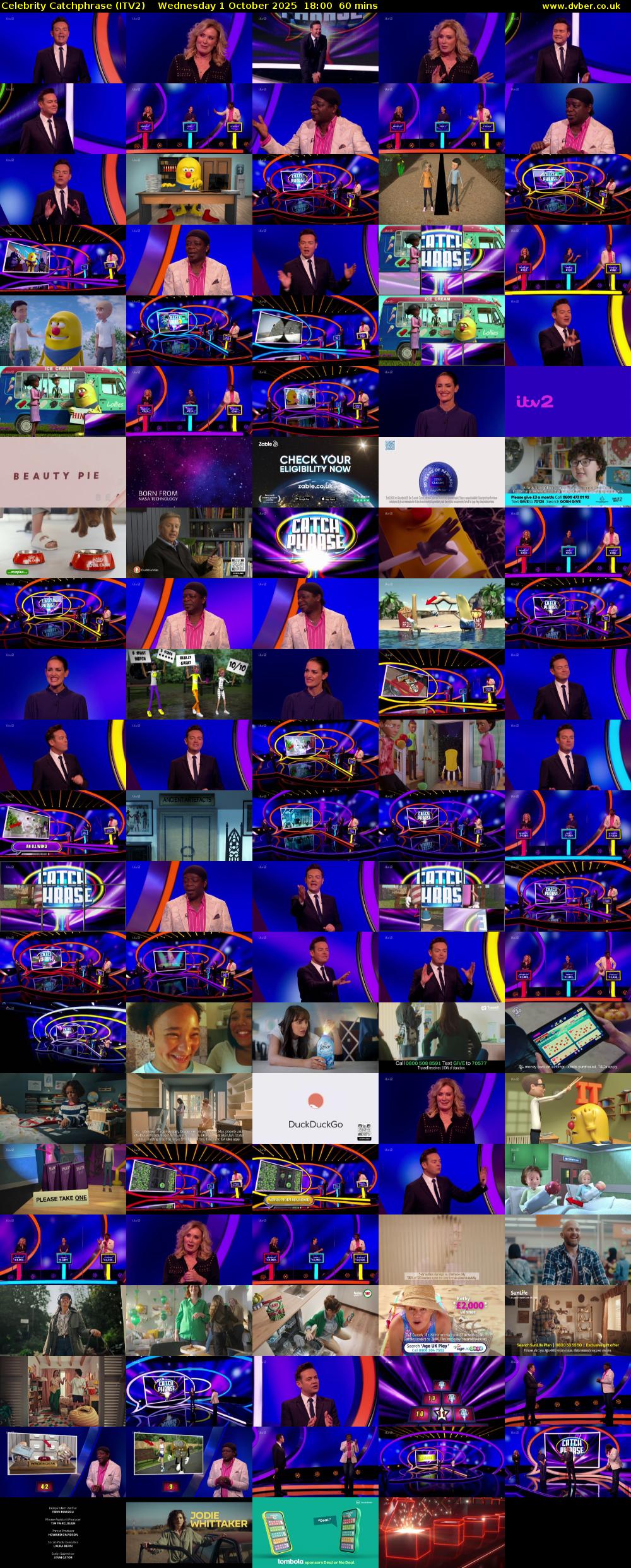 Celebrity Catchphrase (ITV2) Wednesday 1 October 2025 18:00 - 19:00