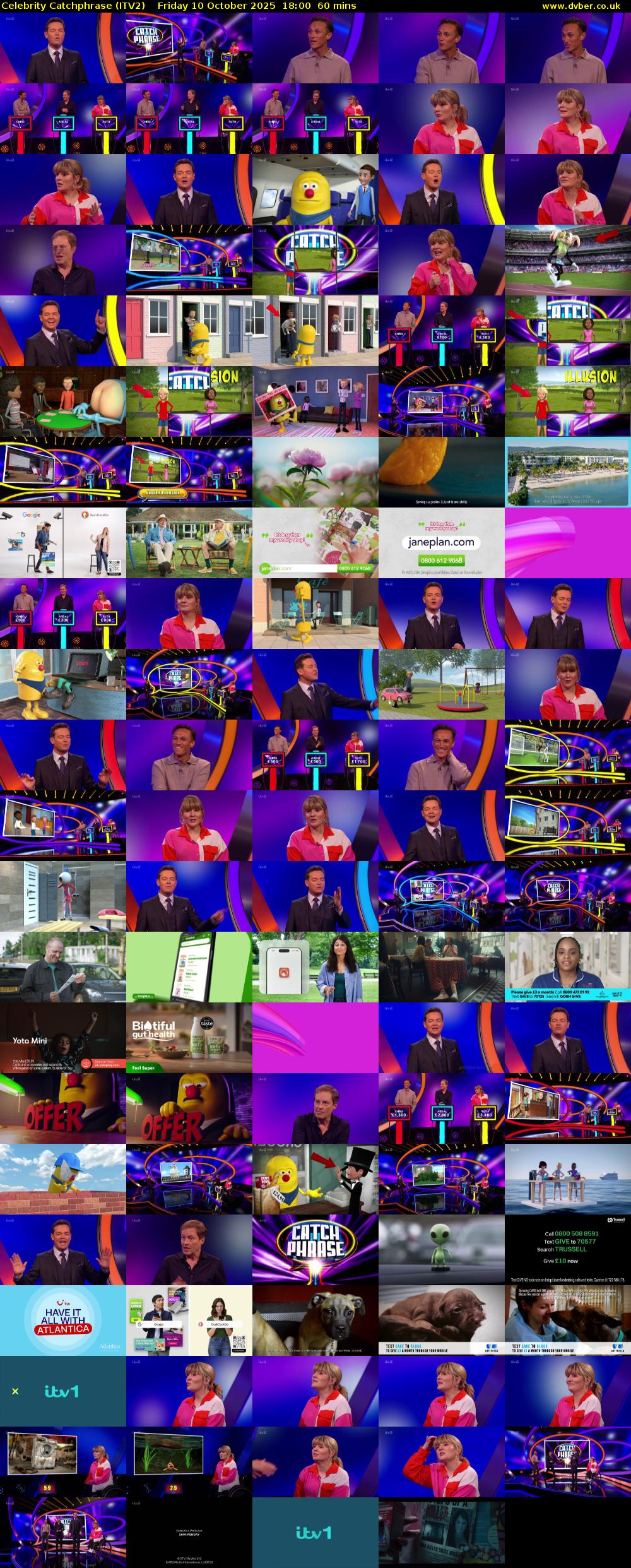 Celebrity Catchphrase (ITV2) Friday 10 October 2025 18:00 - 19:00