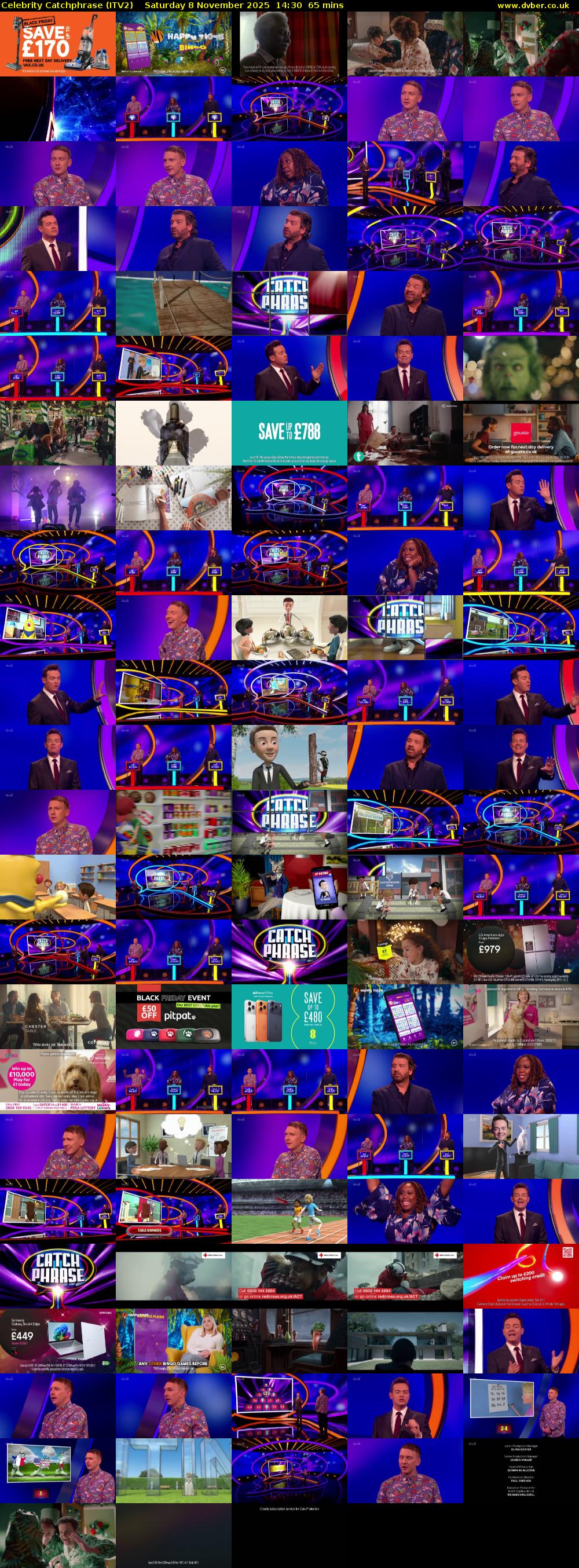Celebrity Catchphrase (ITV2) Saturday 8 November 2025 14:30 - 15:35