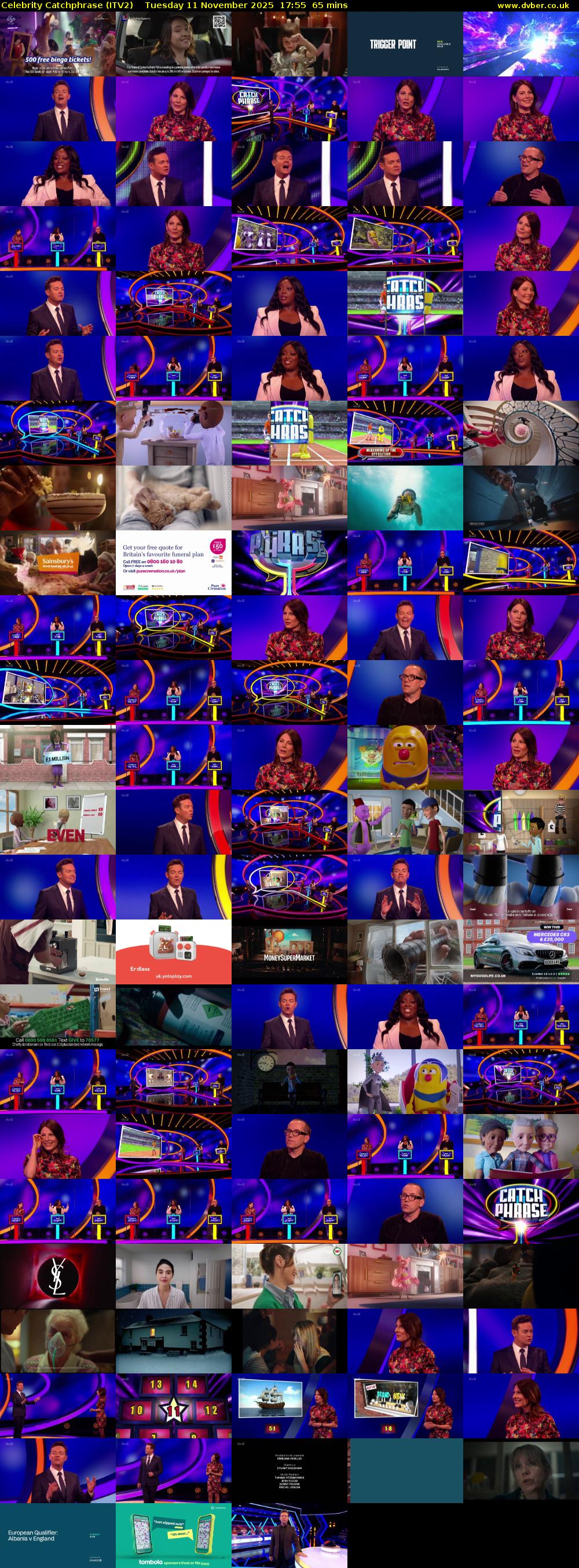 Celebrity Catchphrase (ITV2) Tuesday 11 November 2025 17:55 - 19:00