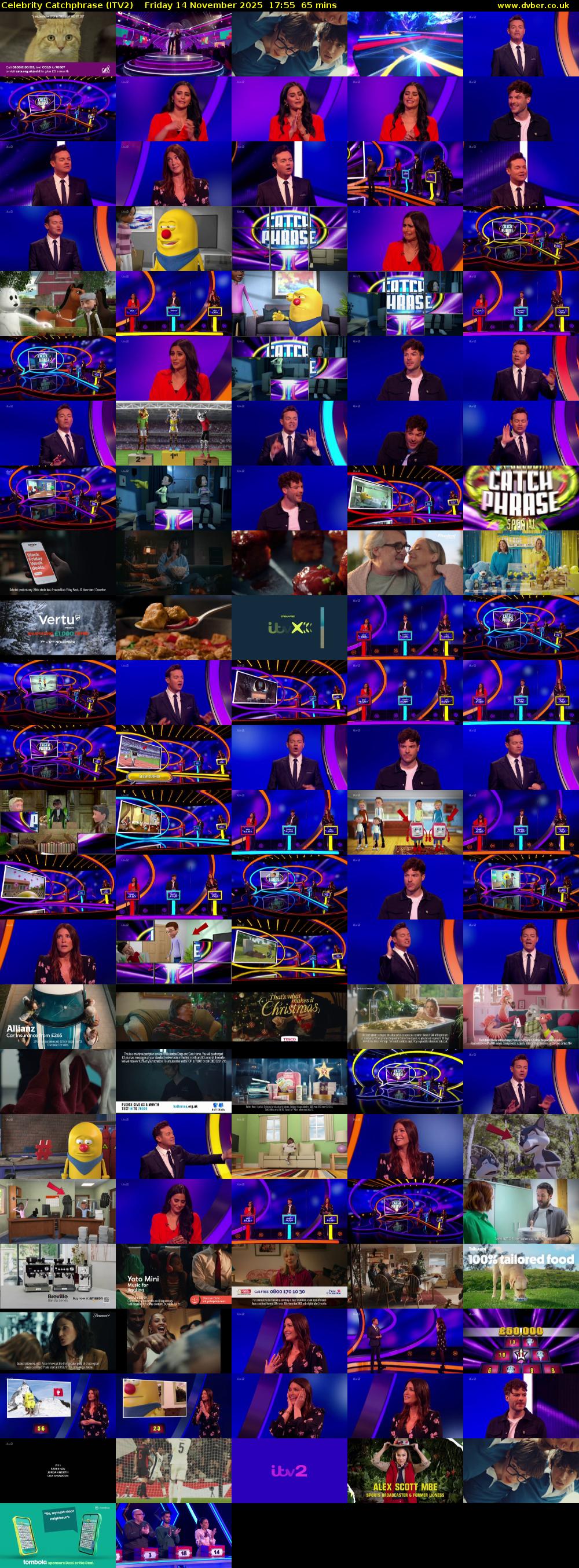 Celebrity Catchphrase (ITV2) Friday 14 November 2025 17:55 - 19:00