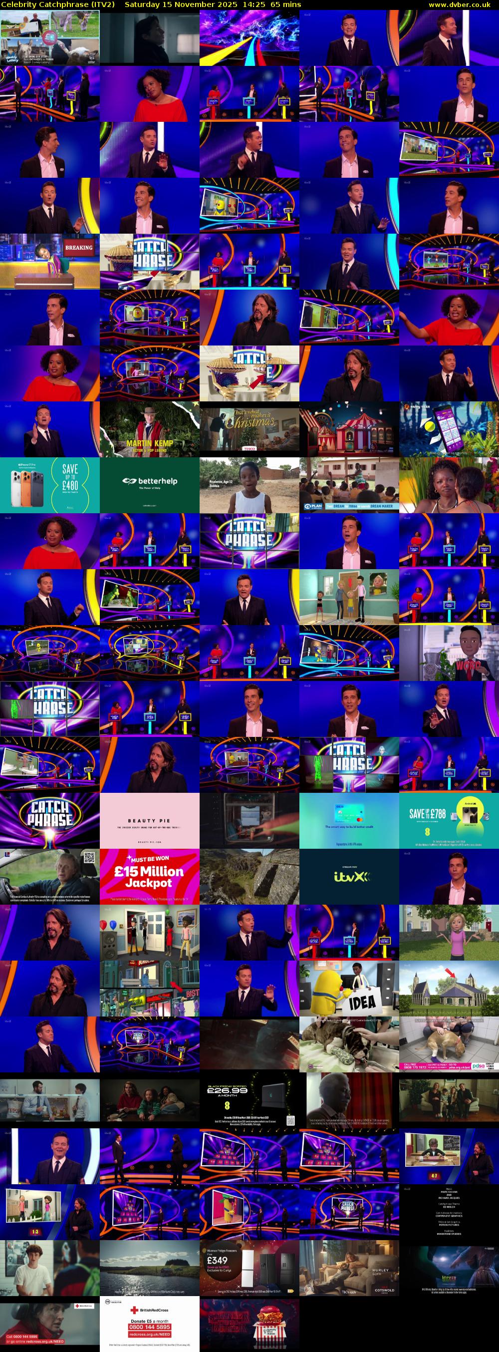 Celebrity Catchphrase (ITV2) Saturday 15 November 2025 14:25 - 15:30