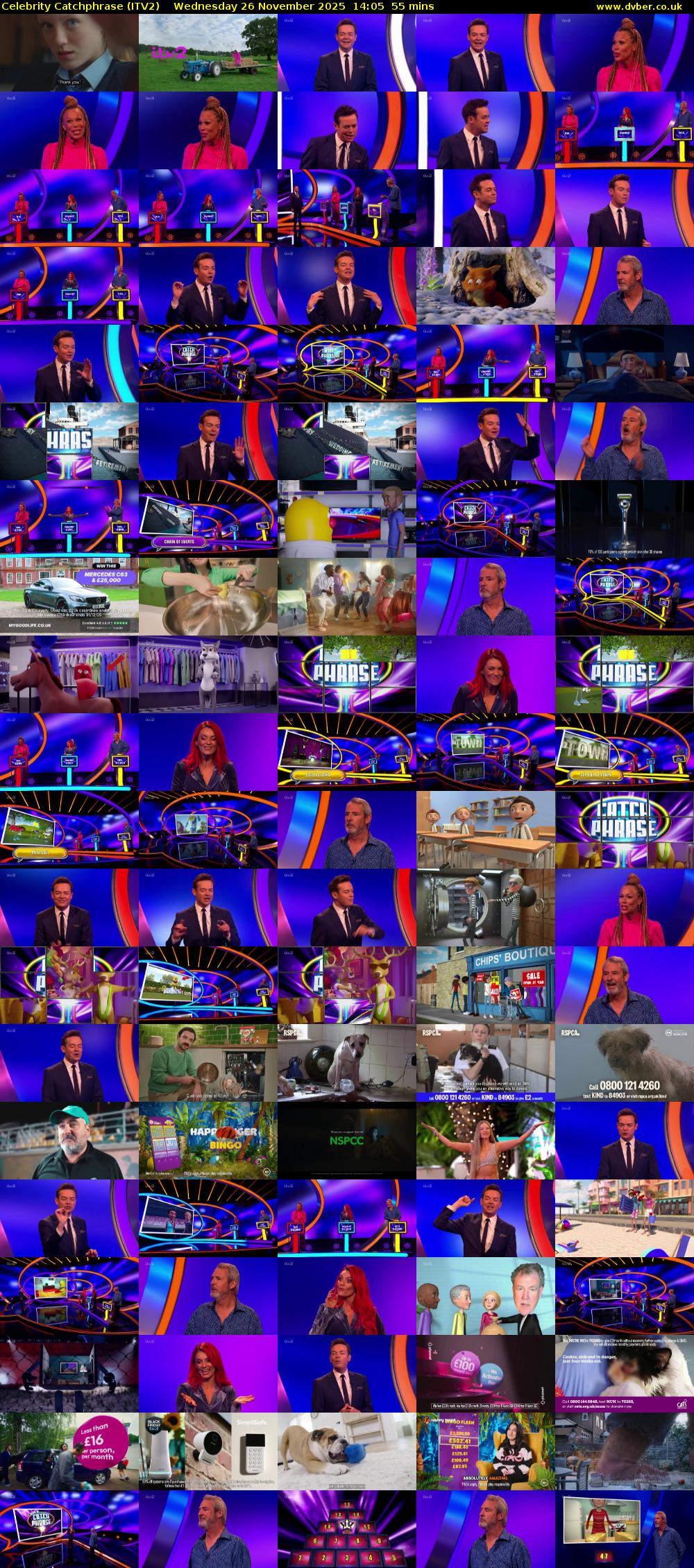 Celebrity Catchphrase (ITV2) Wednesday 26 November 2025 14:05 - 15:00