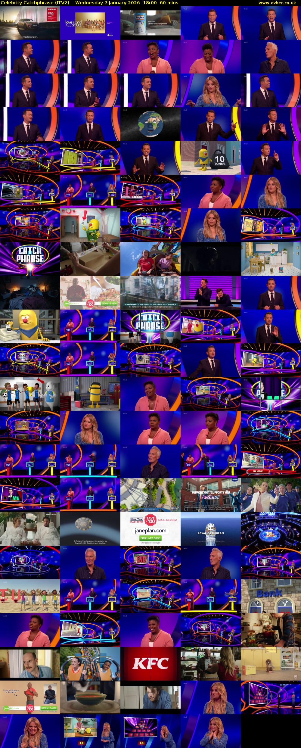 Celebrity Catchphrase (ITV2) Wednesday 7 January 2026 18:00 - 19:00