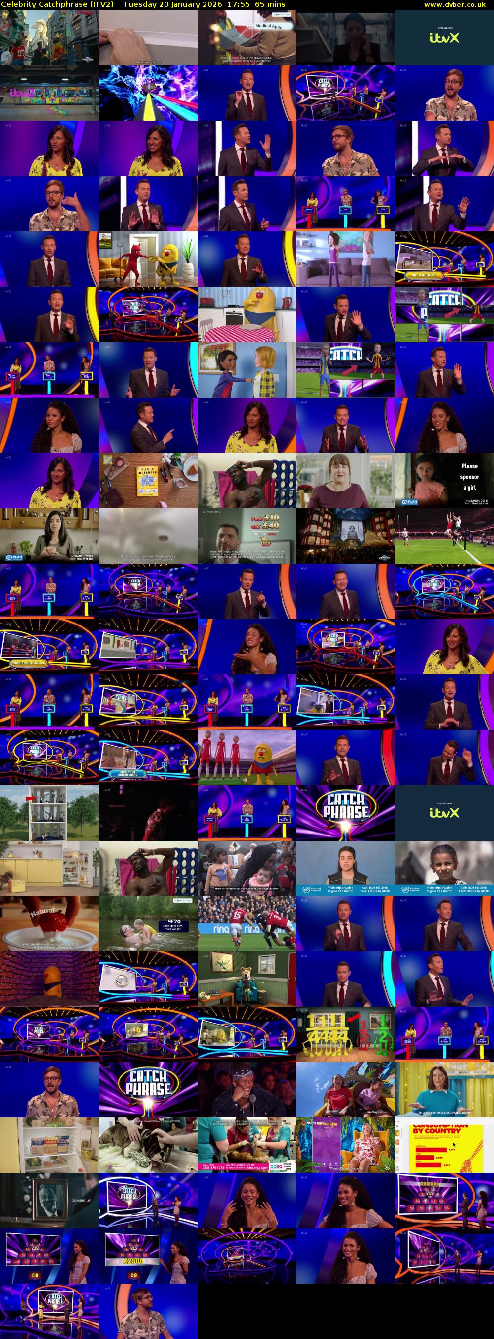 Celebrity Catchphrase (ITV2) Tuesday 20 January 2026 17:55 - 19:00